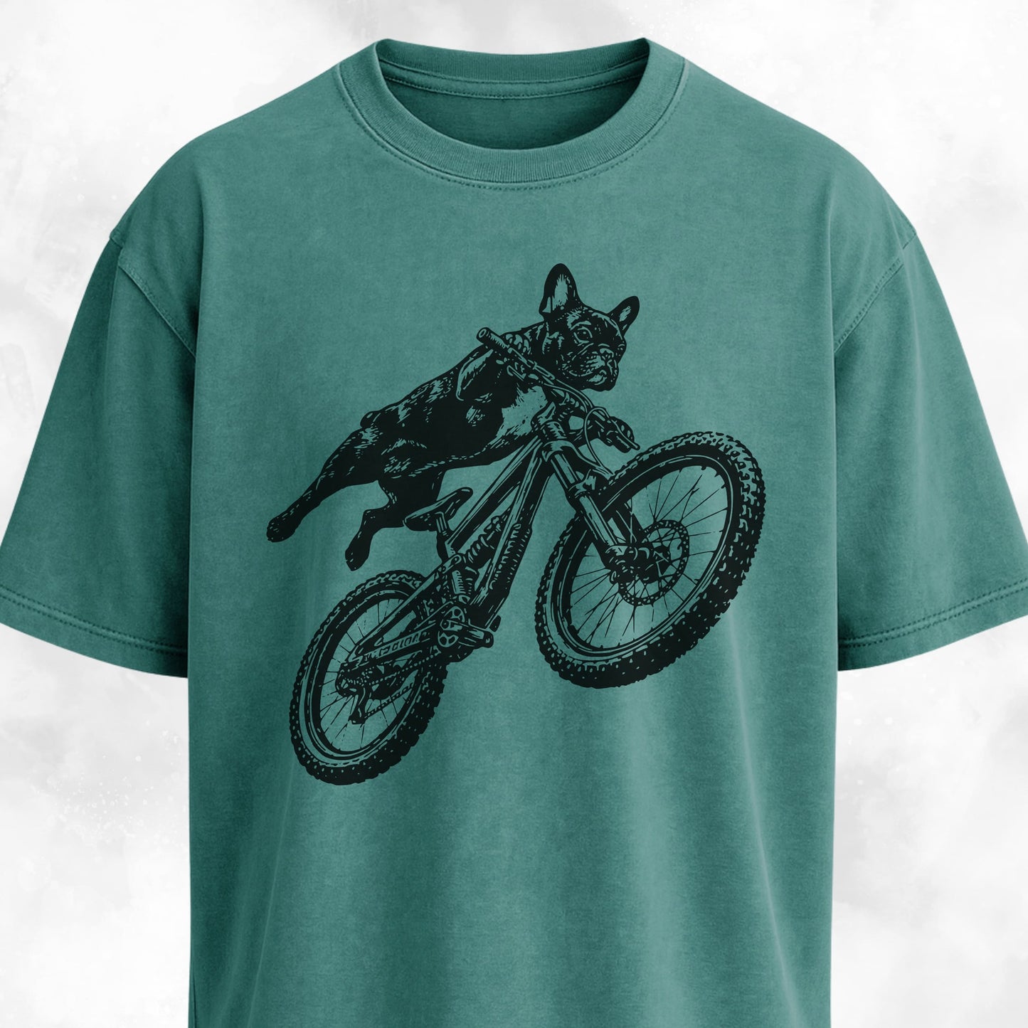Frenchie Riding A MTB T-Shirt