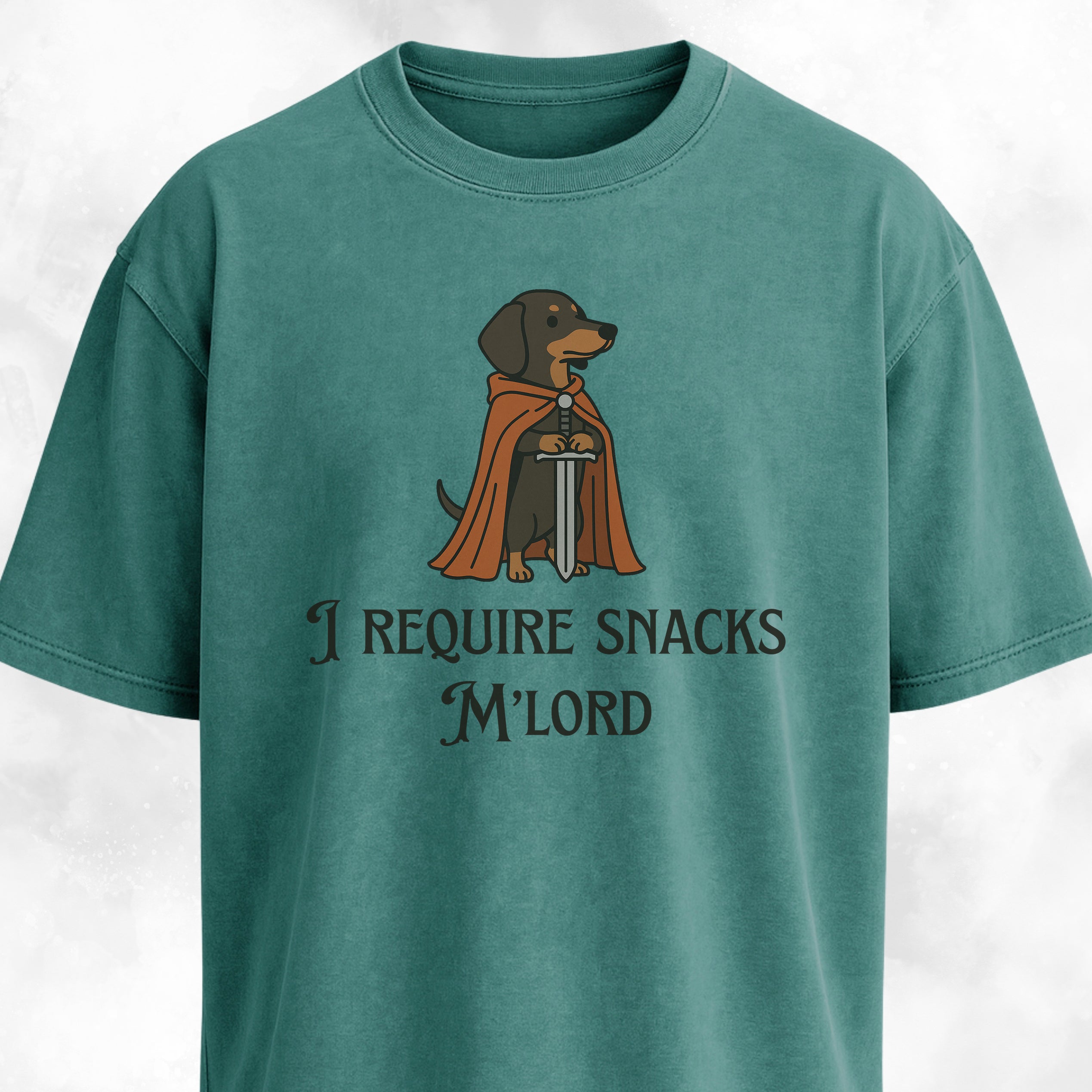 I Require Snacks Mlord Medieval Doxie T-Shirt