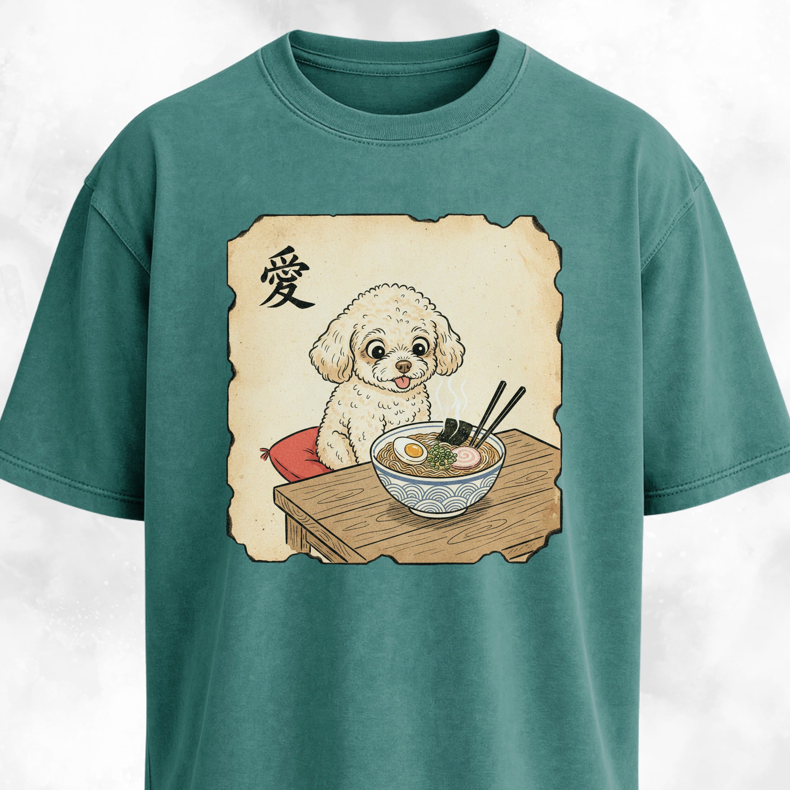 Japanese Poodle Eating Ramen T-Shirt