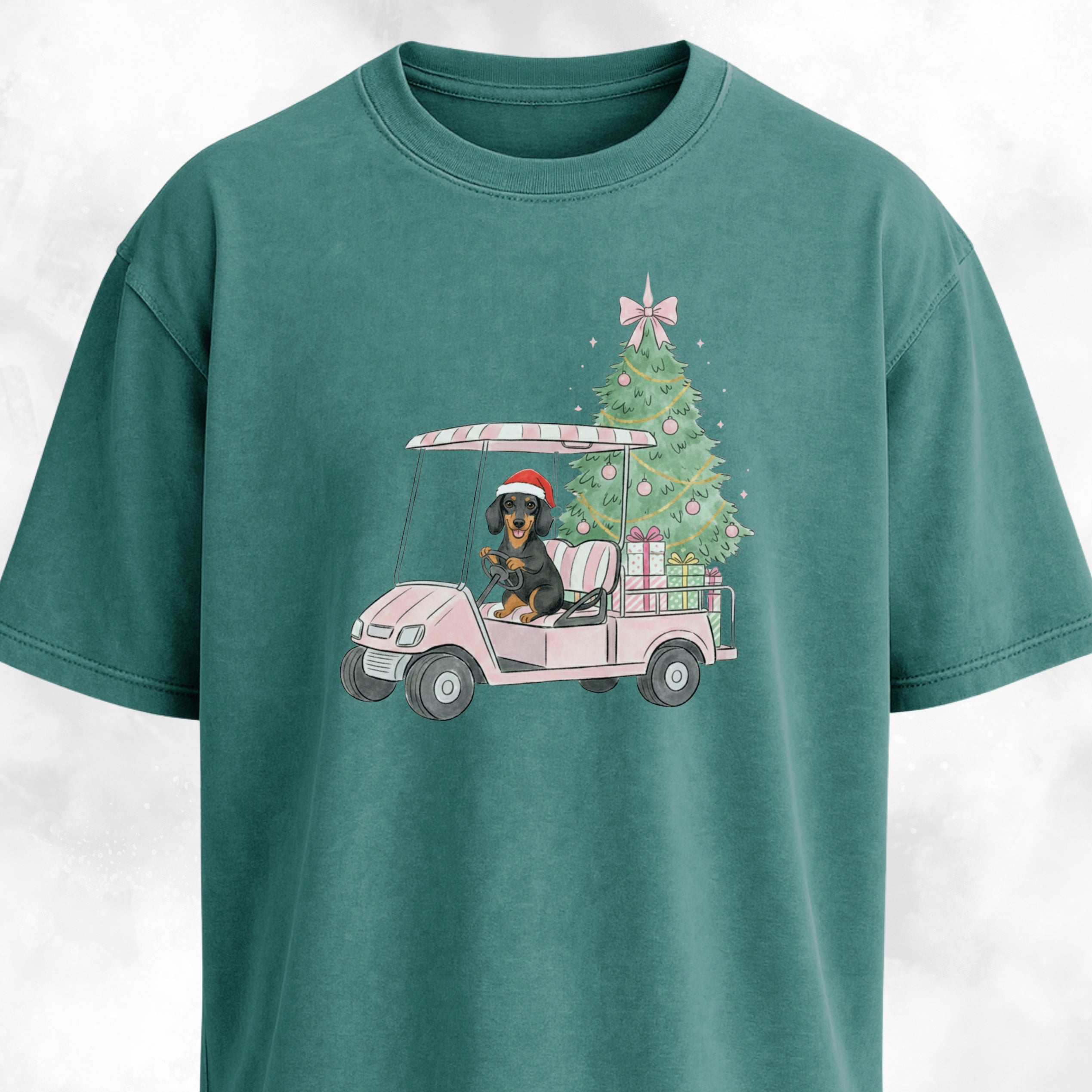 Doxie Driving With Christmas Presents T-Shirt