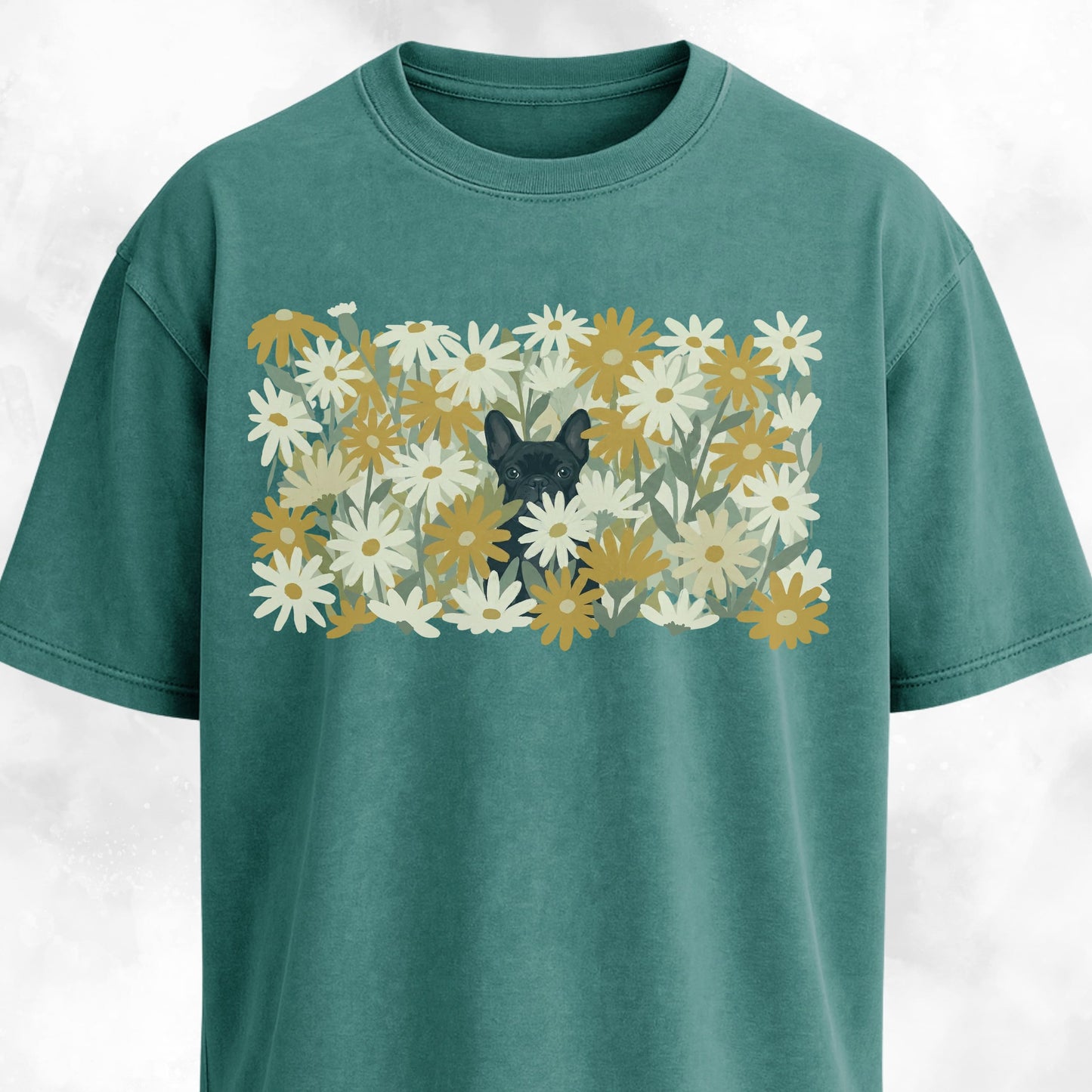 Frenchie In A Field Of Daisies T-Shirt