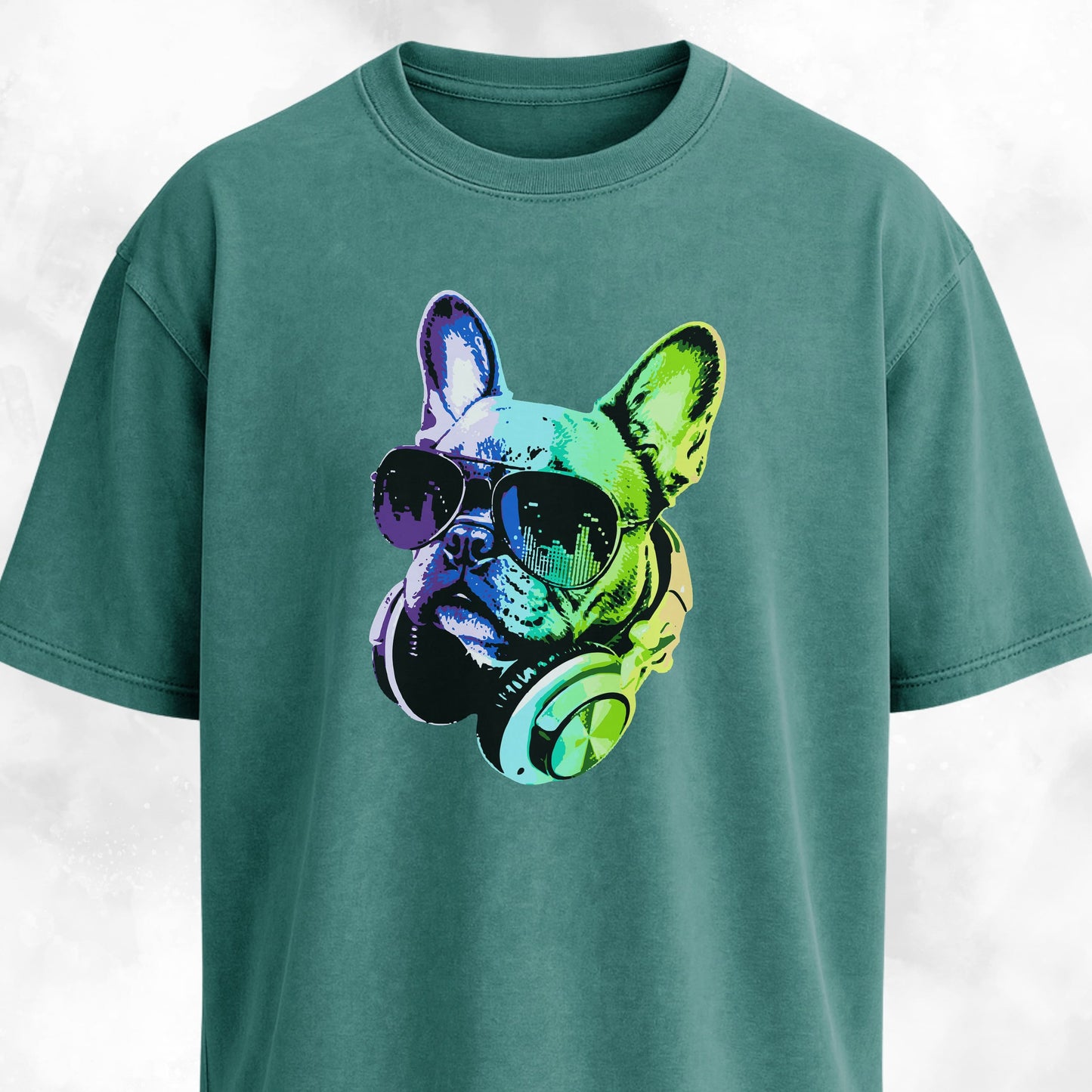 Frenchie DJ With Headphones T-Shirt