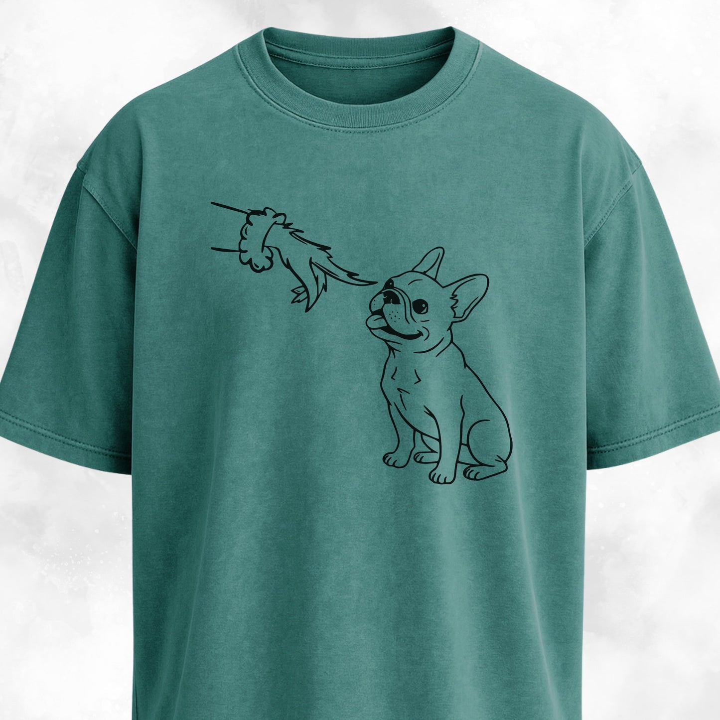 Grinch Booping Frenchie Nose Christmas T-Shirt