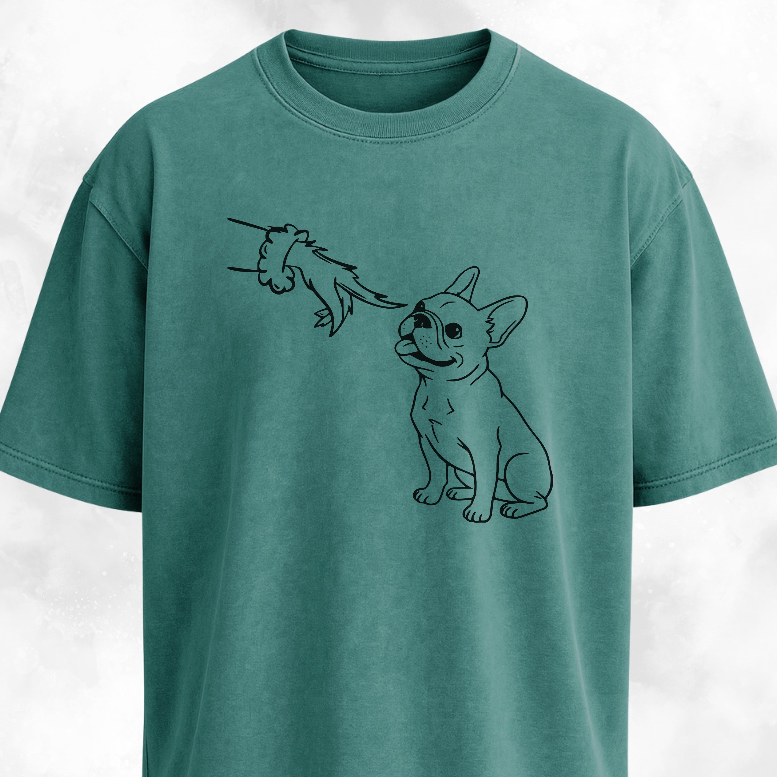 Grinch Booping Frenchie Nose Christmas T-Shirt