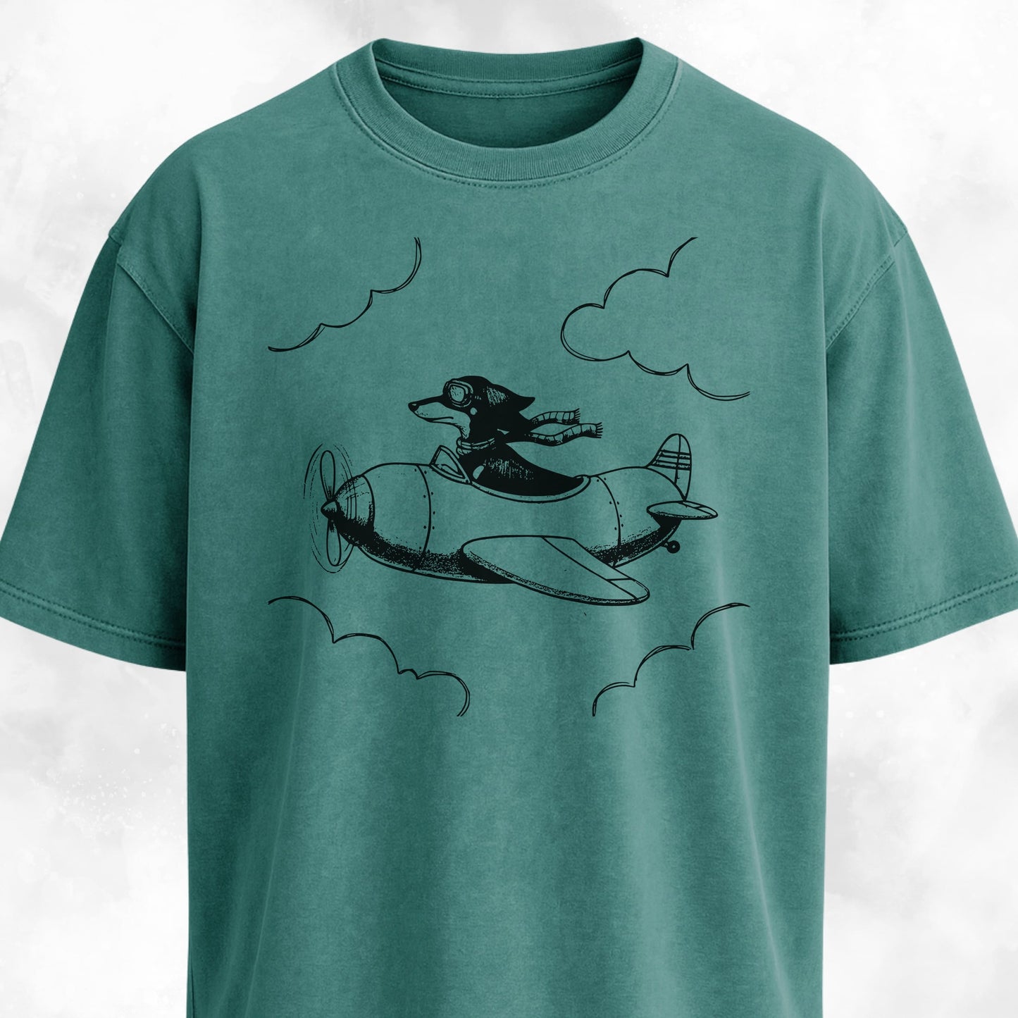Doxie Aviator On Sausage Plane T-Shirt