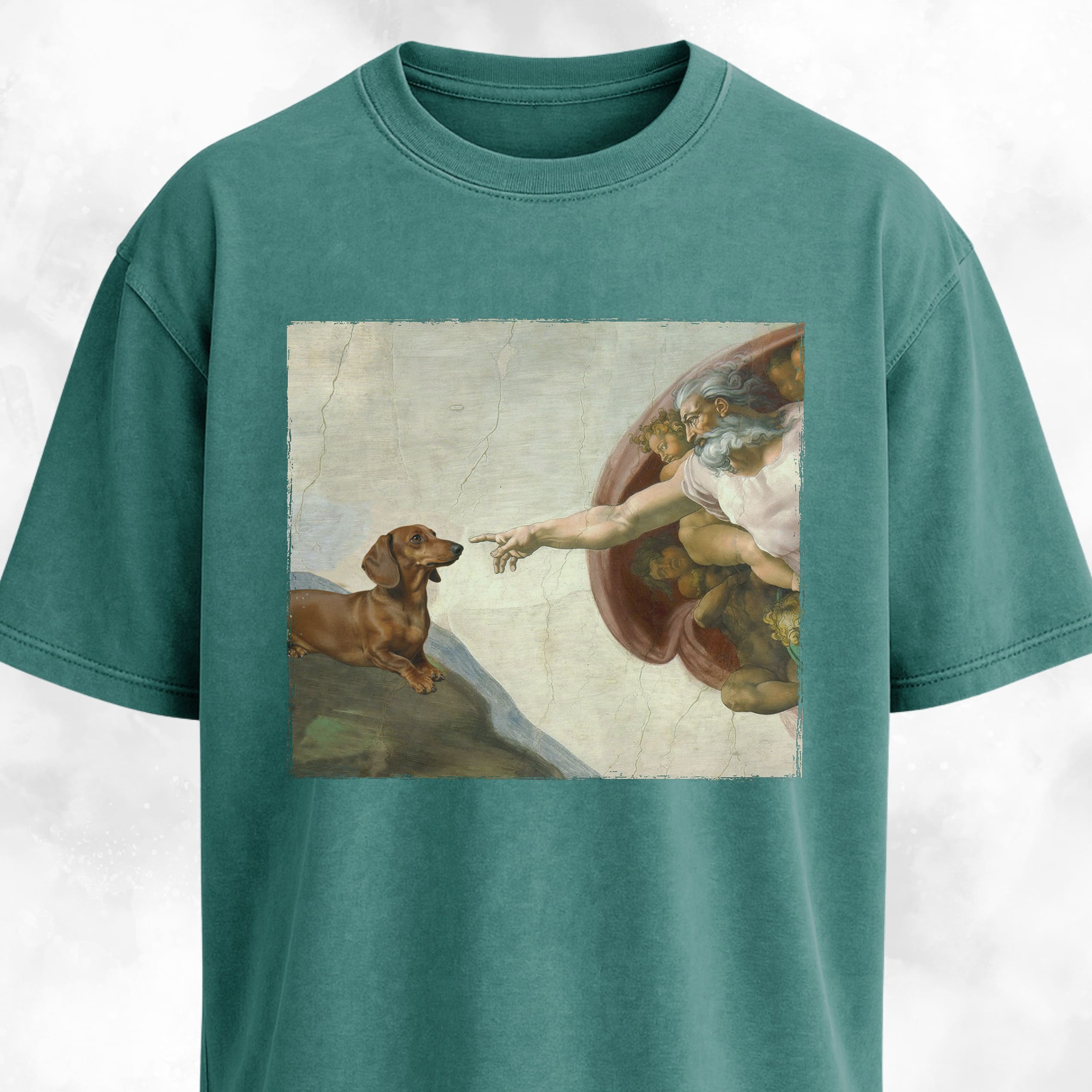 The Creation Of Adam Dachshund Edition T-Shirt