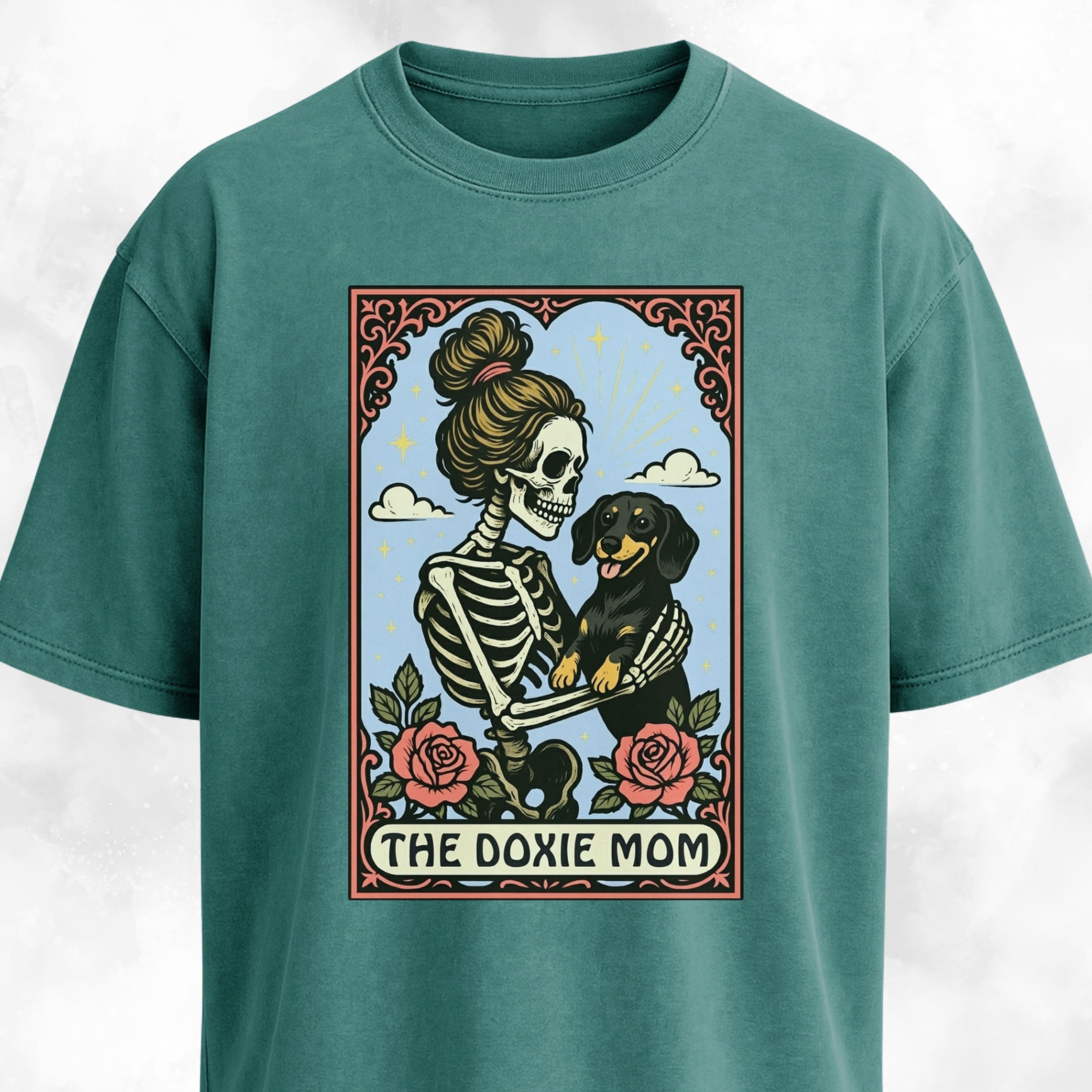 The Doxie Blonde Mom Tarot Card T-Shirt