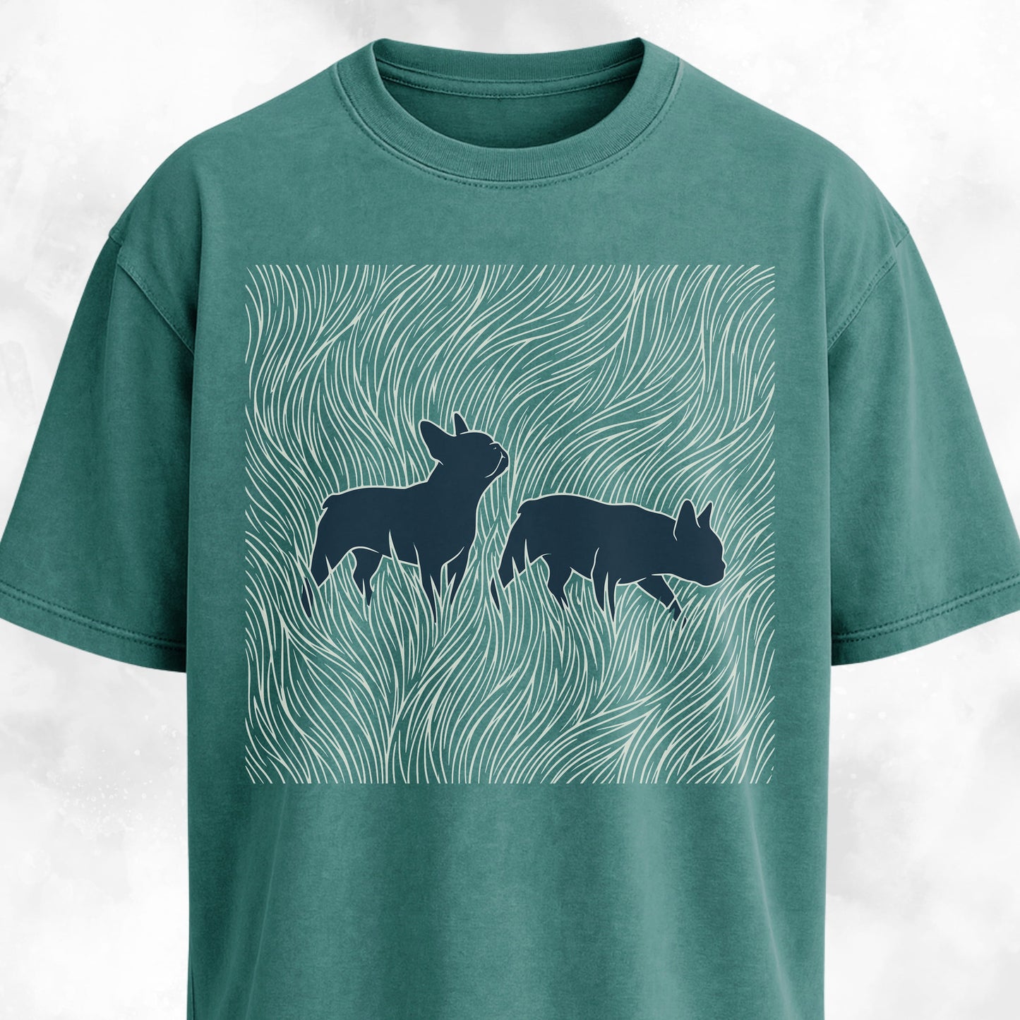 Frenchies In A Grass Field T-Shirt