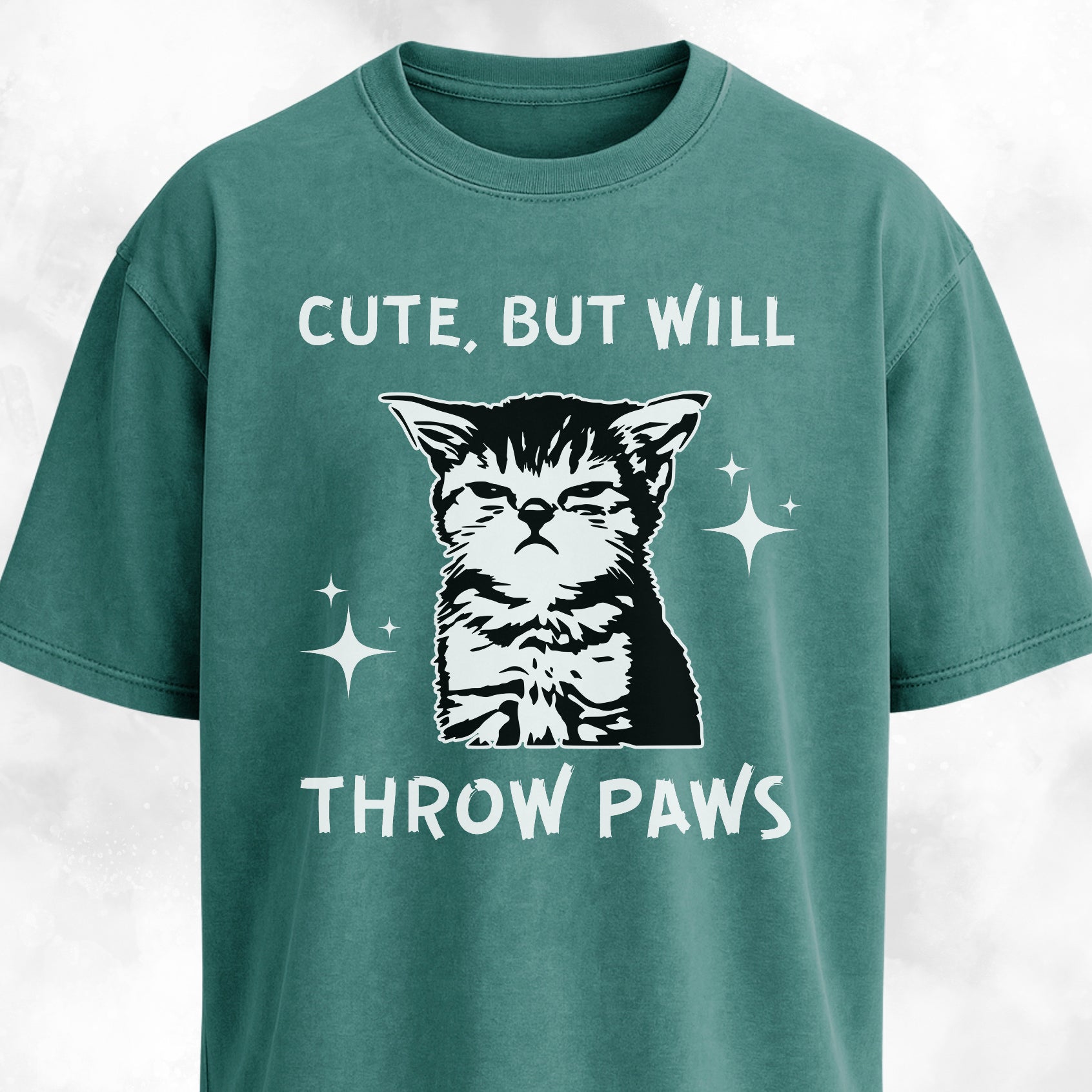Cute But Will Throw Paws Badass Kitty T-Shirt