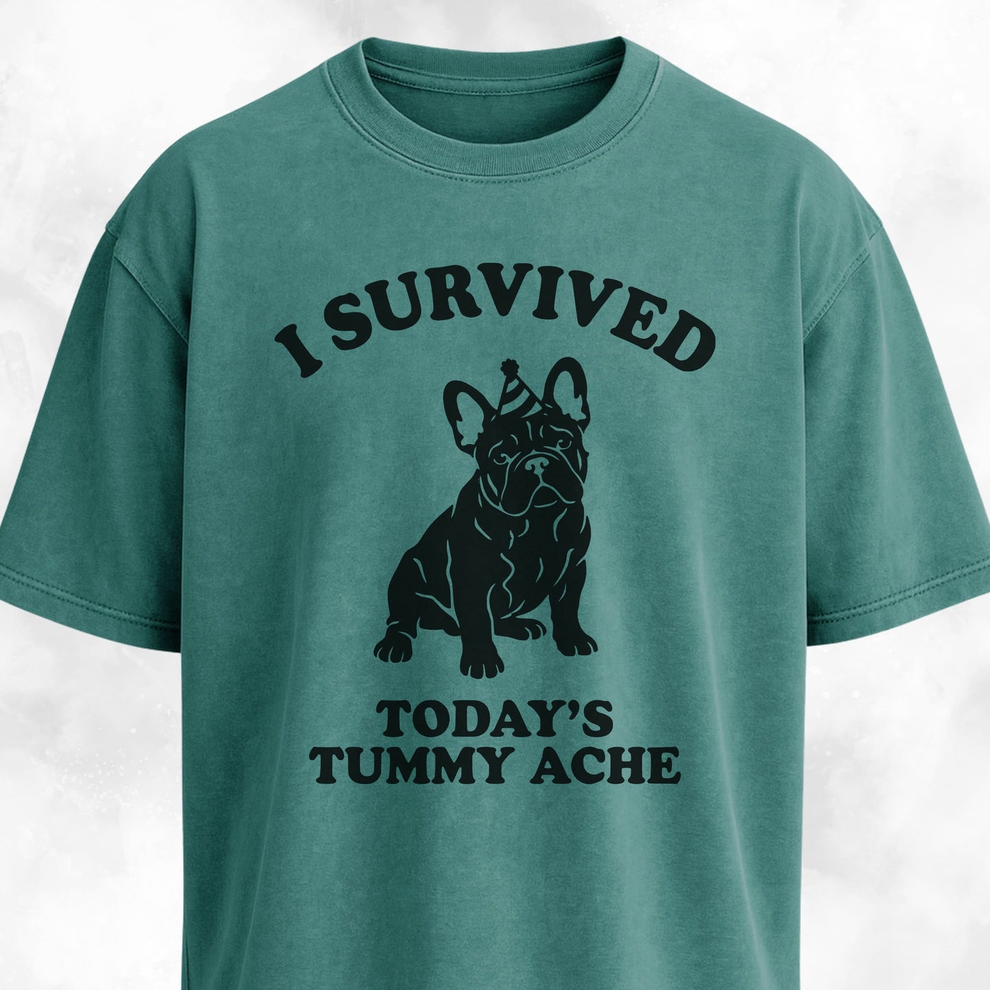 I Survived Today's Tummy Ache Frenchie T-Shirt