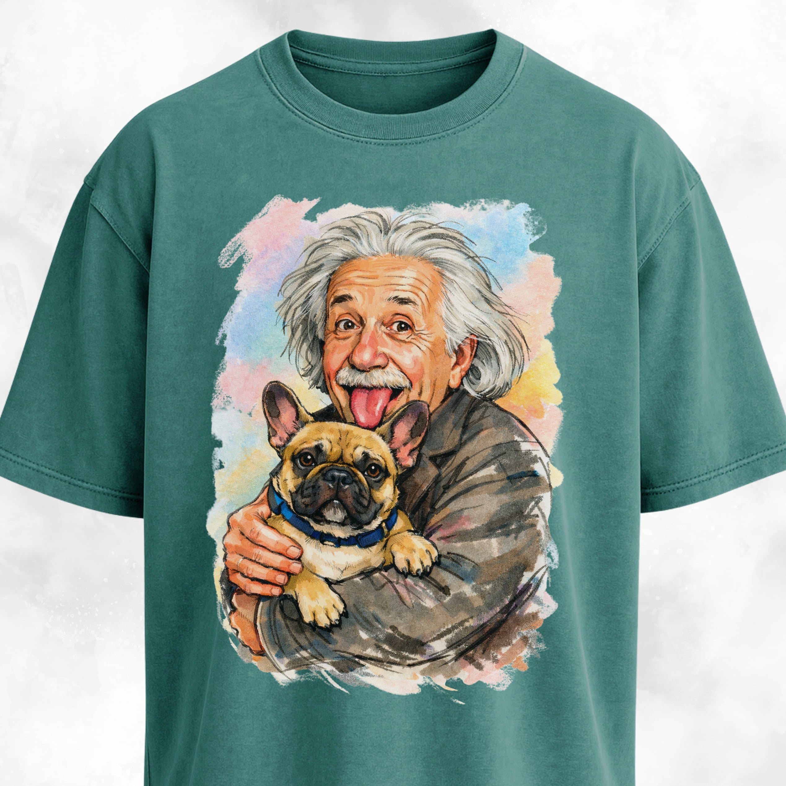 Einstein With French Bulldog T-Shirt
