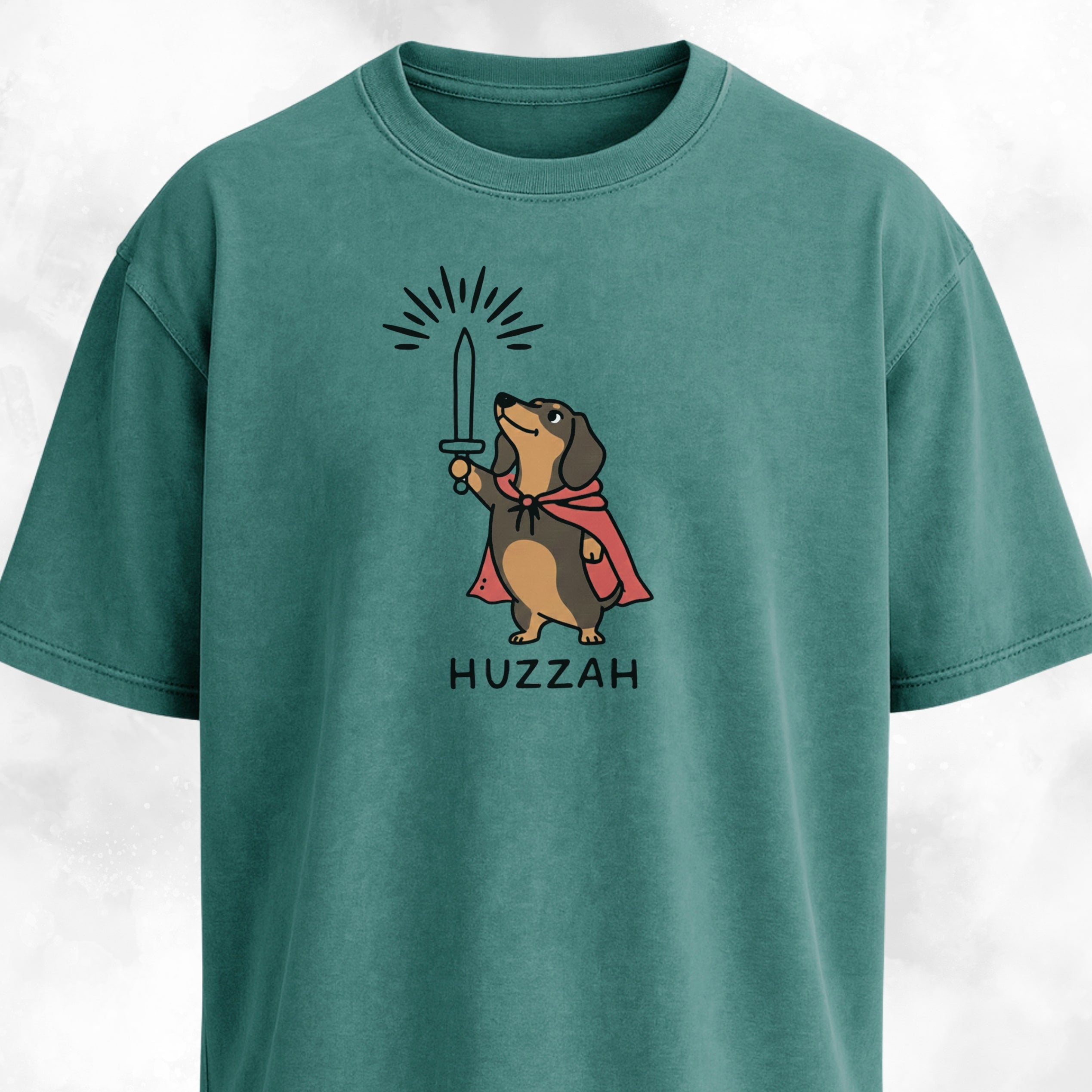 Huzzah Doxie With Sword T-Shirt