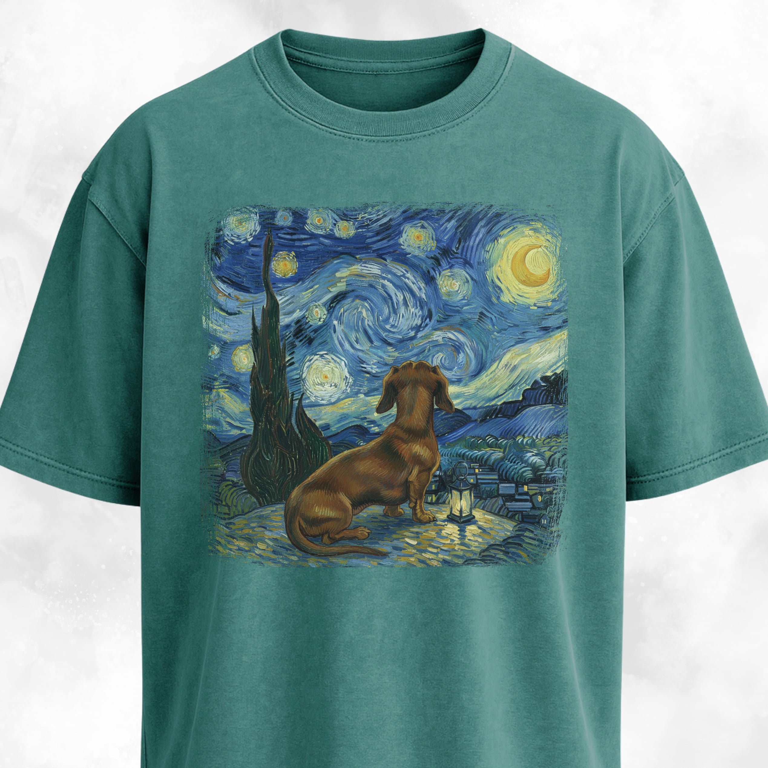 Van Gogh's Starry Night Dachshund Edition T-Shirt