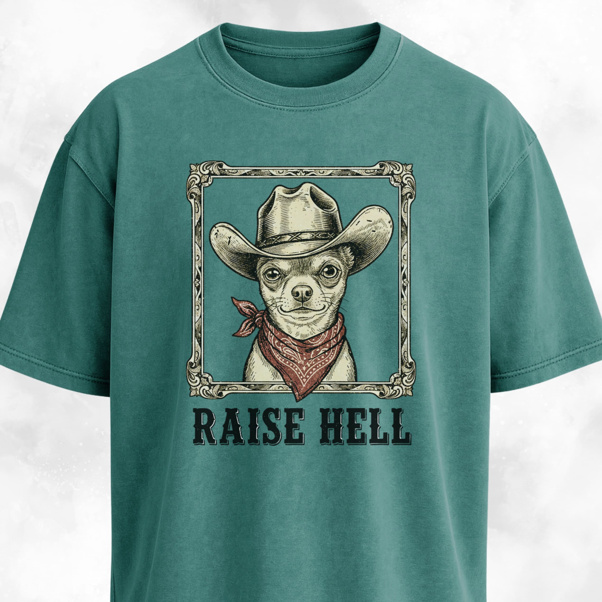 Raise Hell Cowboy Chihuahua T-Shirt