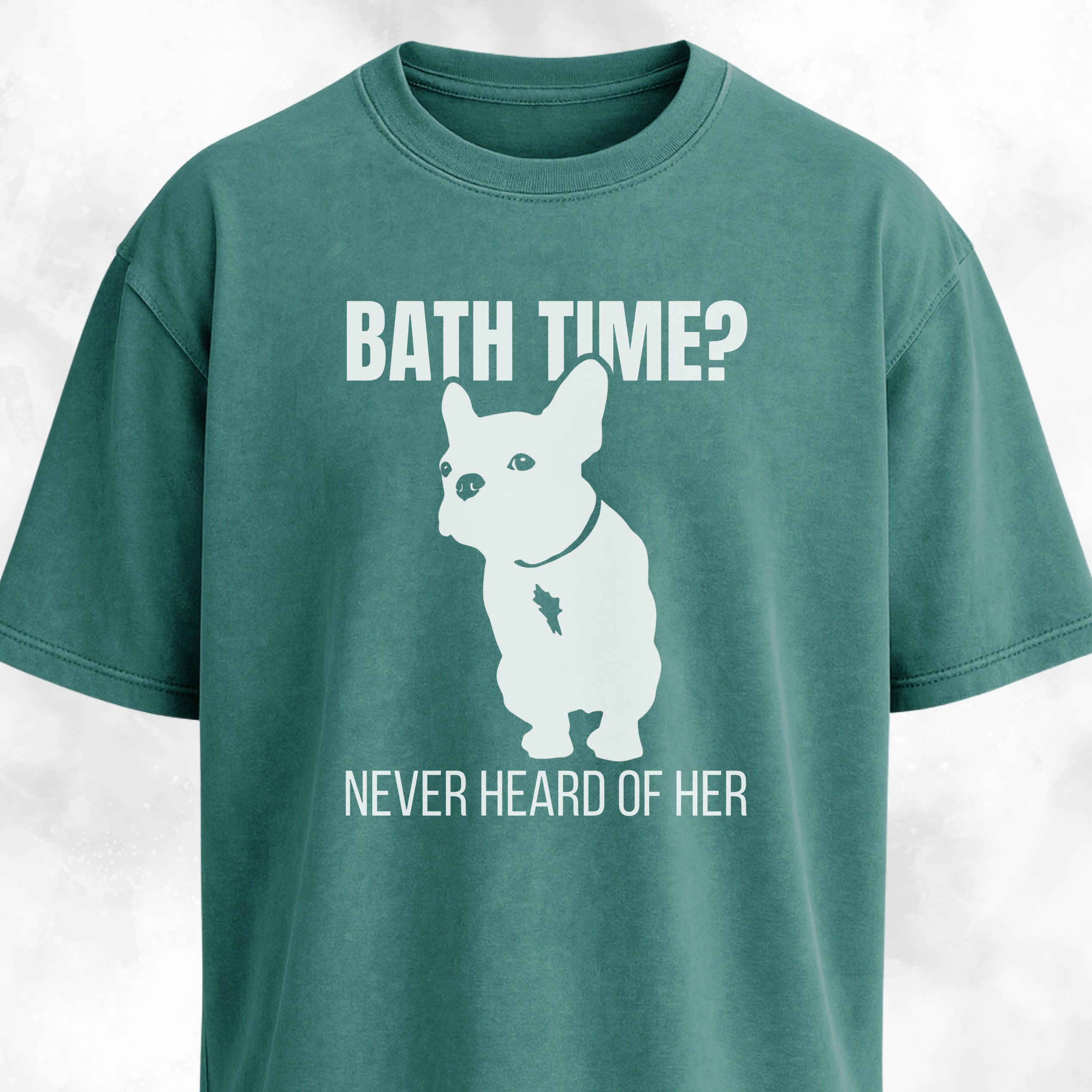 Bath Time Never Heard Of Her Frenchie T-Shirt