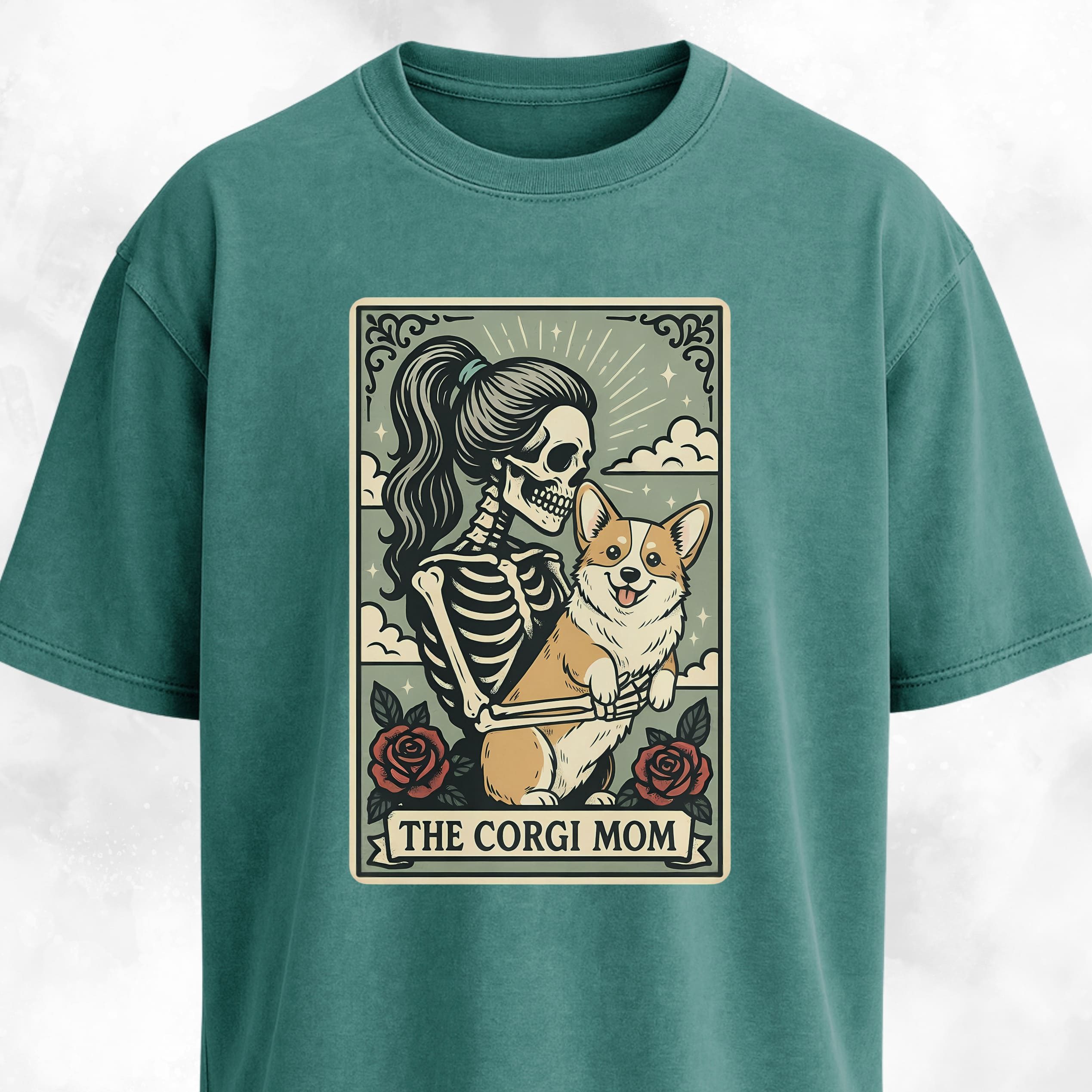 Corgi Mom Tarot Card T-Shirt