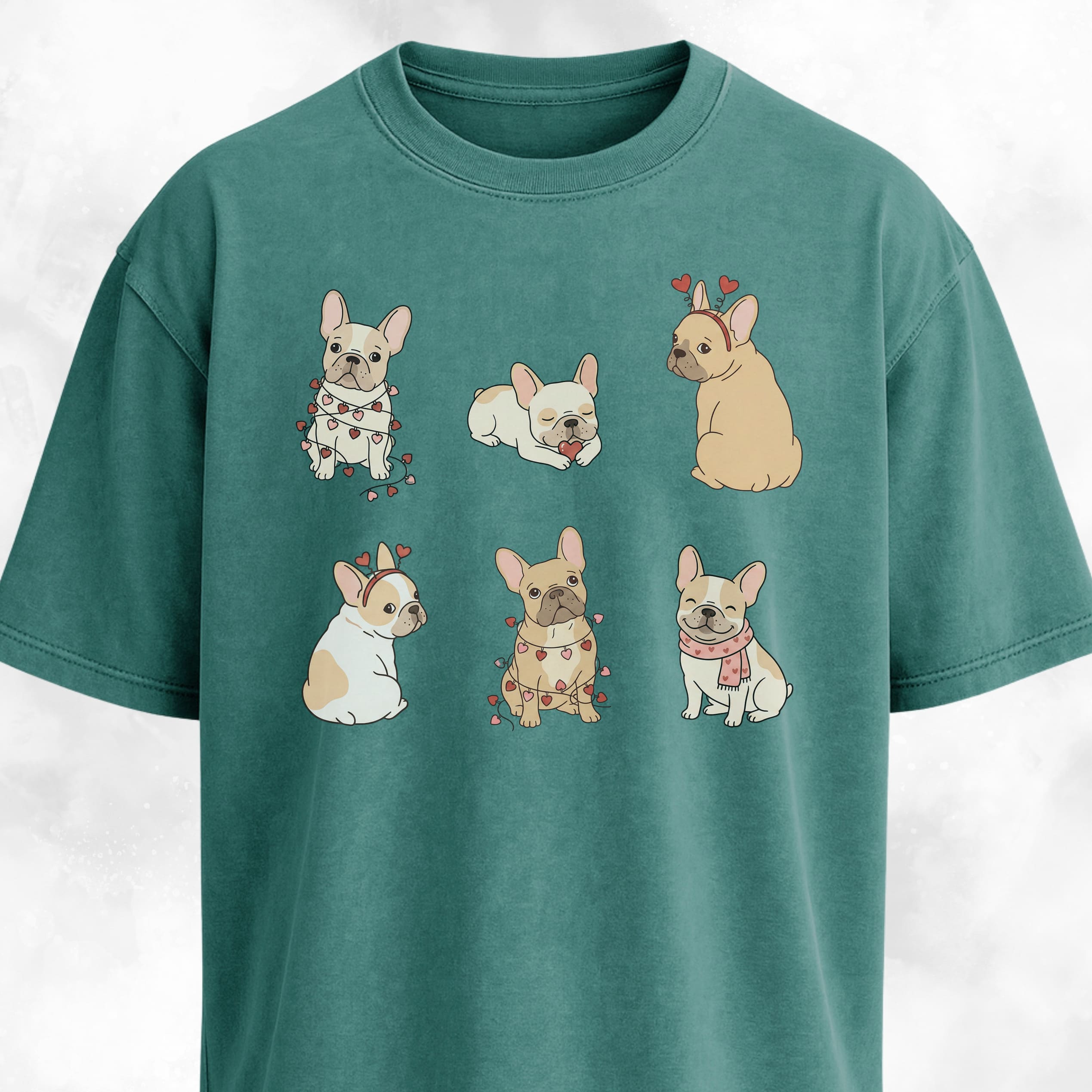 Valentine's Day Romantic Frenchies Collage