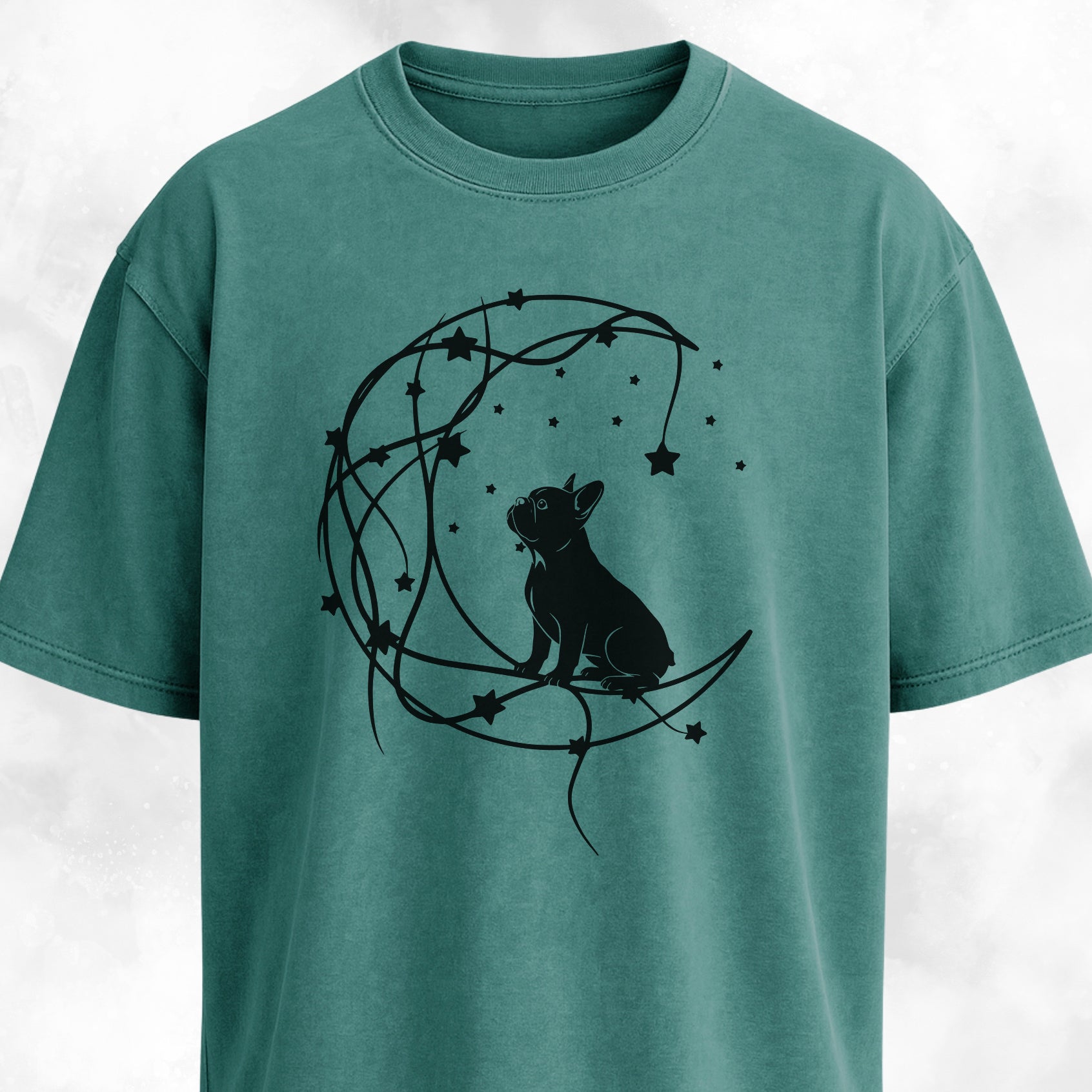 Moon Frenchie Romantic T-Shirt