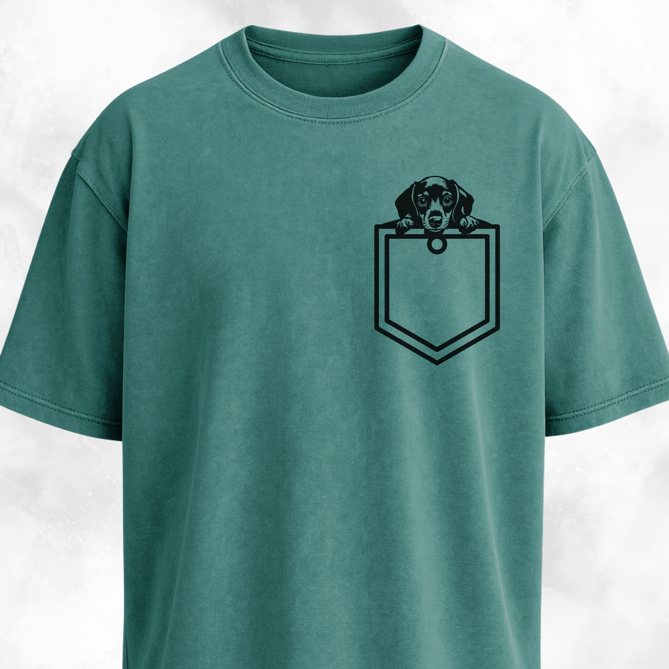 Doxie Pup Pocket Design T-Shirt