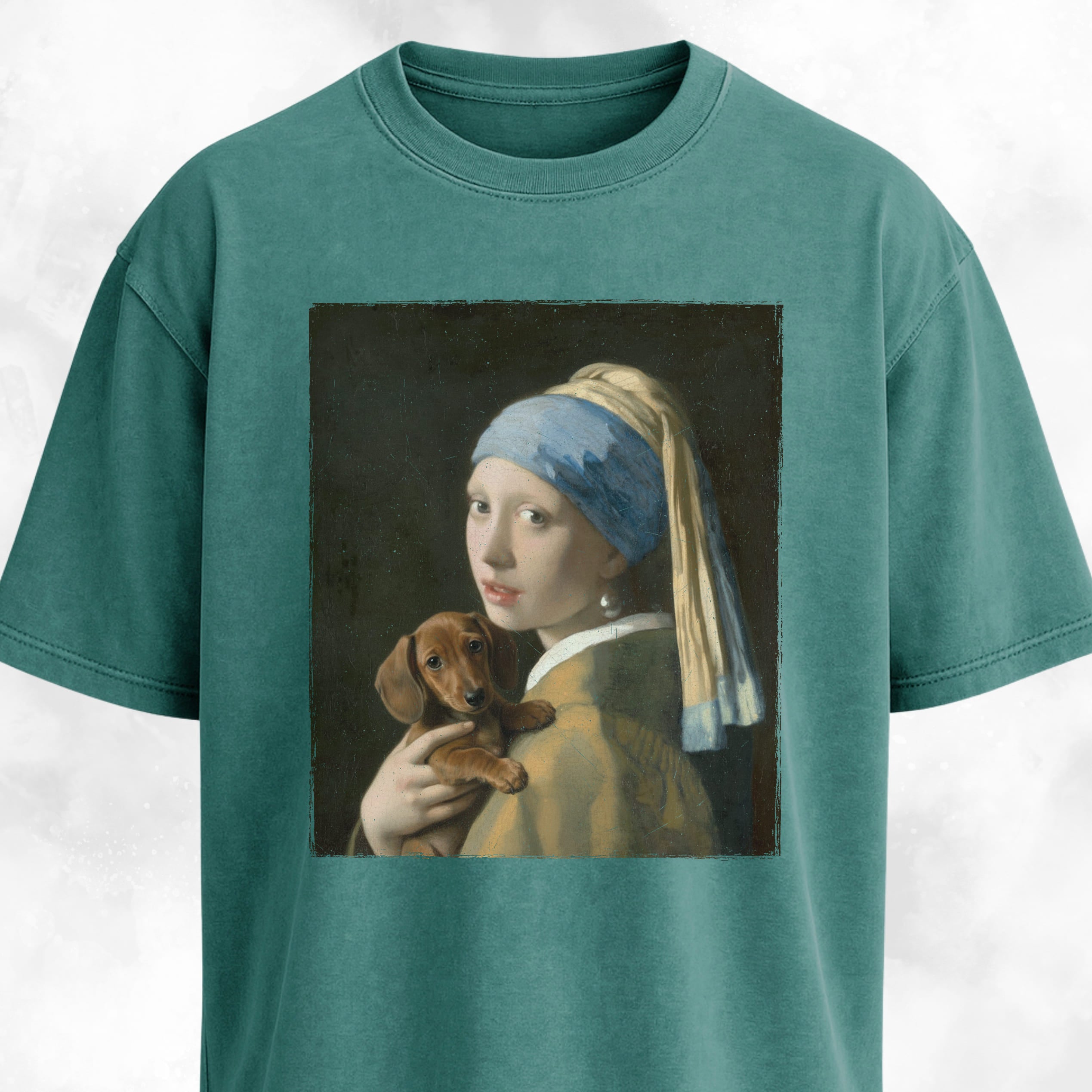 Girl With A Pearl Earring Dachshund Edition T-Shirt