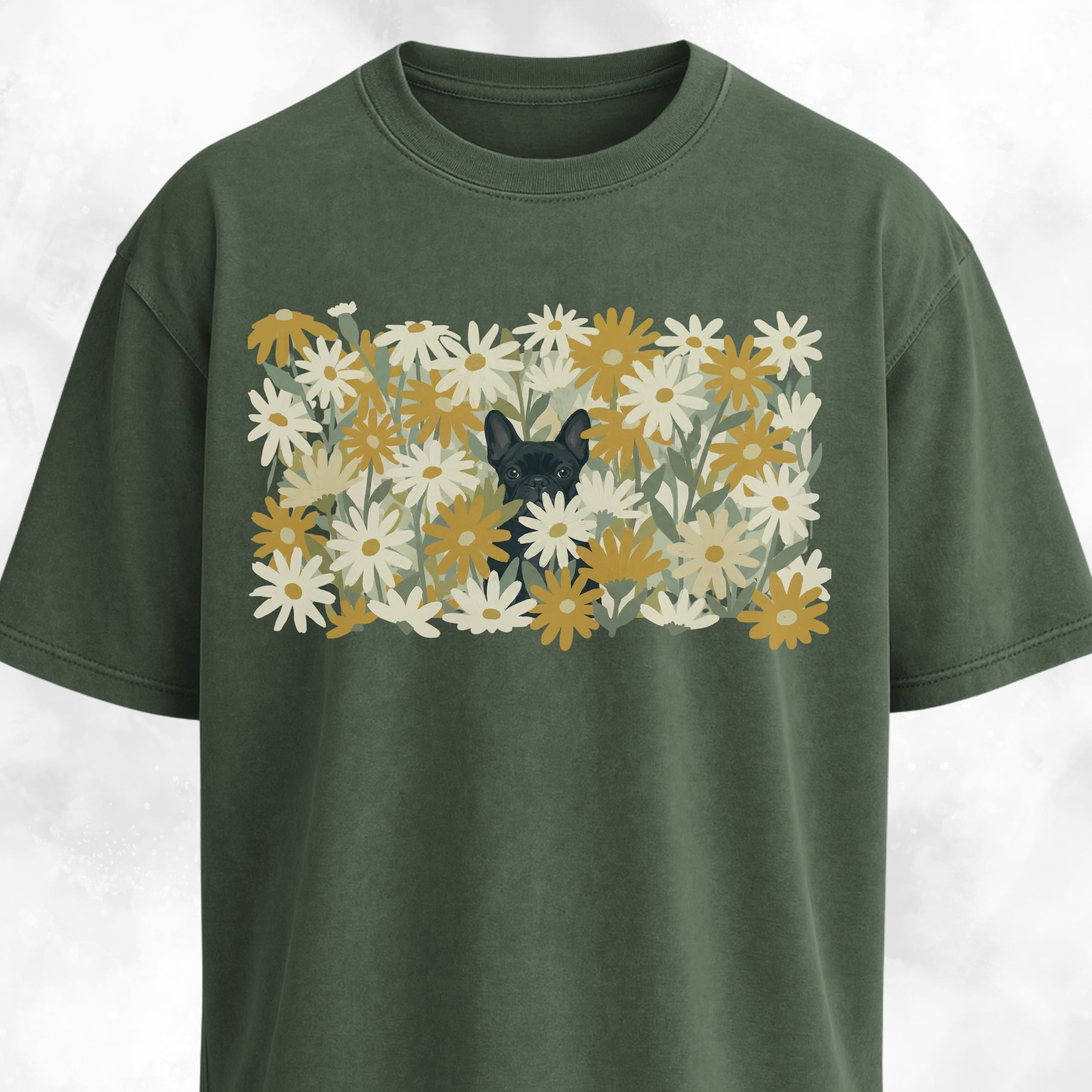 Frenchie In A Field Of Daisies T-Shirt