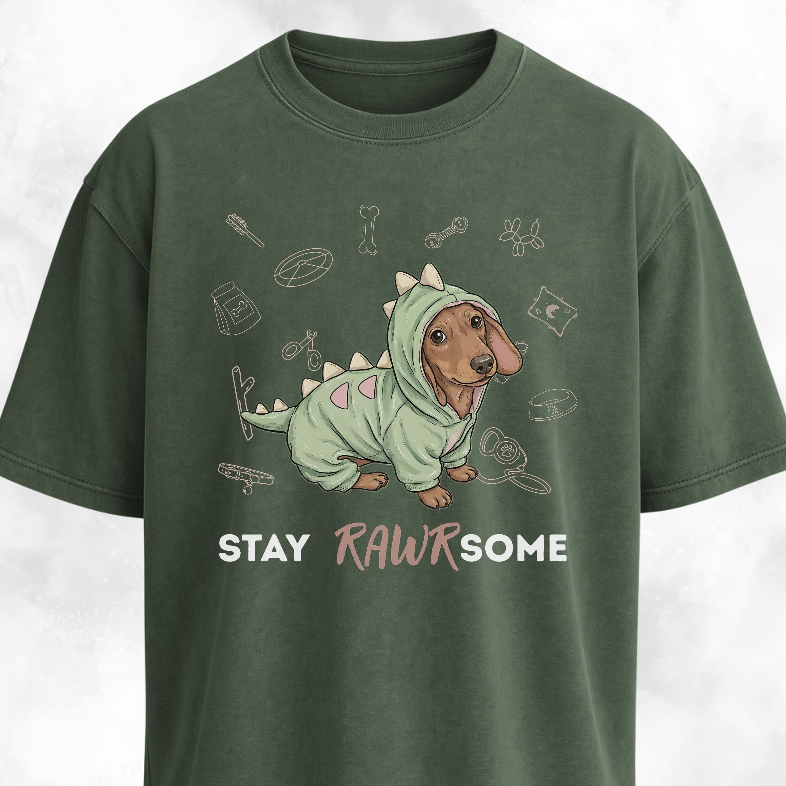 Doxie In A Dinosaur Costume T-Shirt