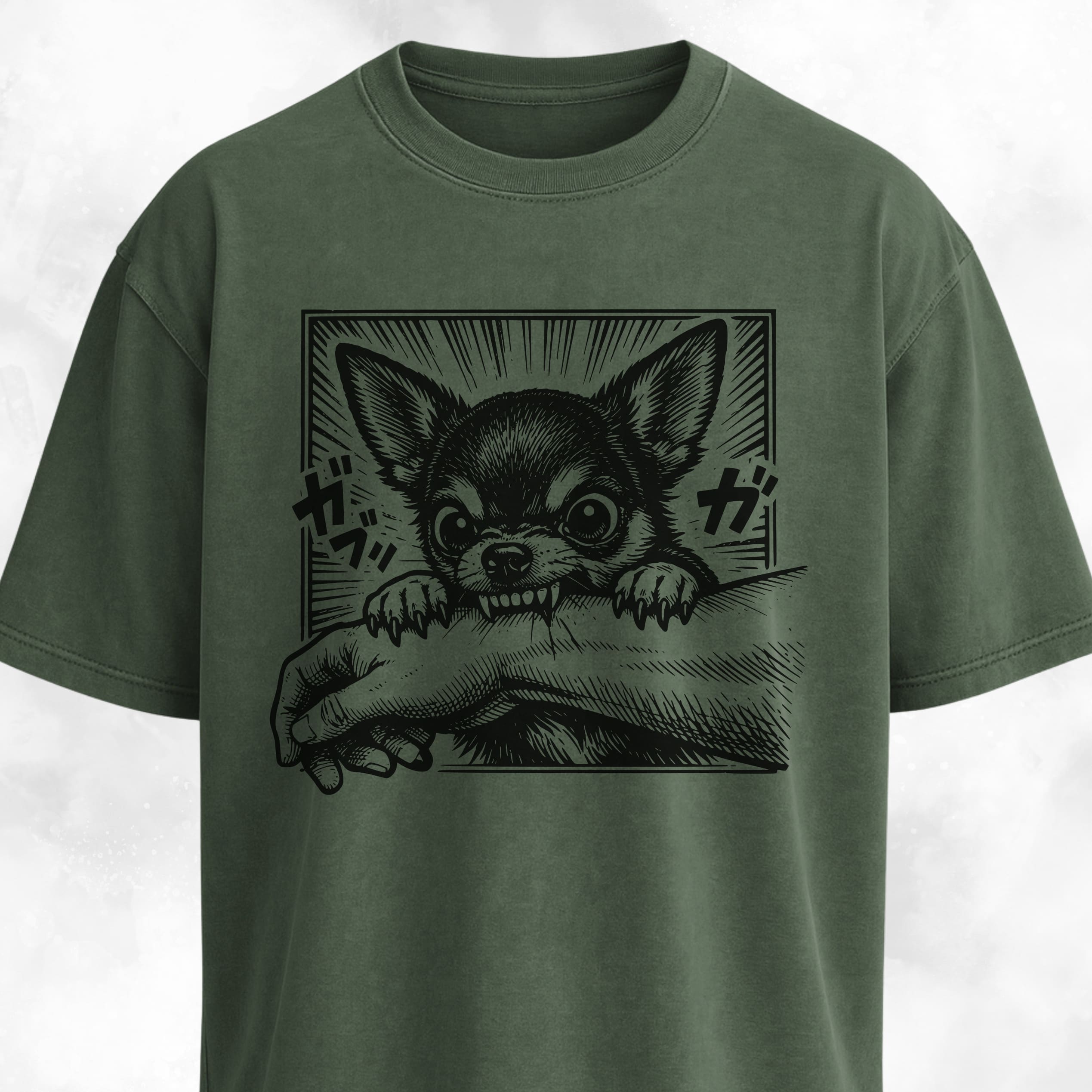 Manga Chihuahua Biting An Arm T-Shirt