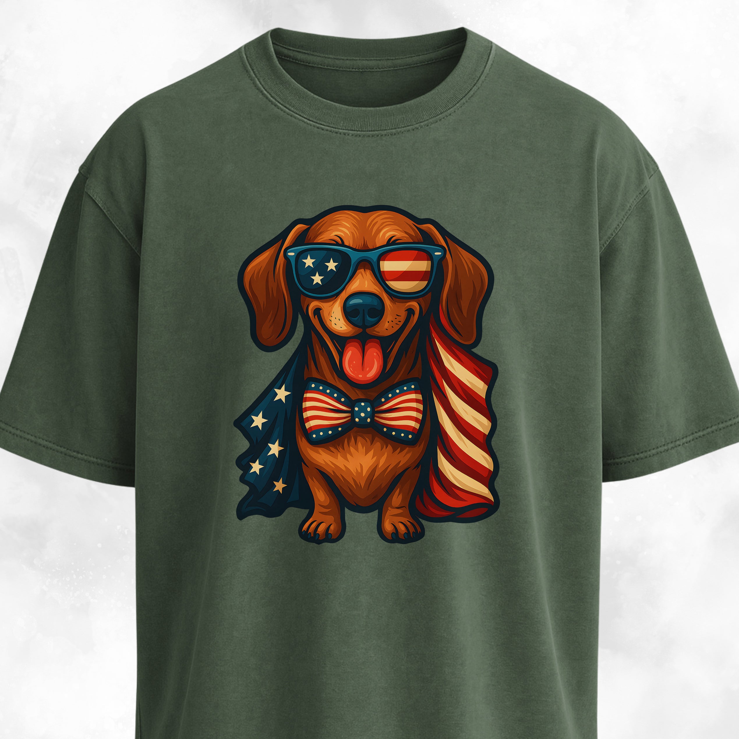 American Flag Doxie T-Shirt