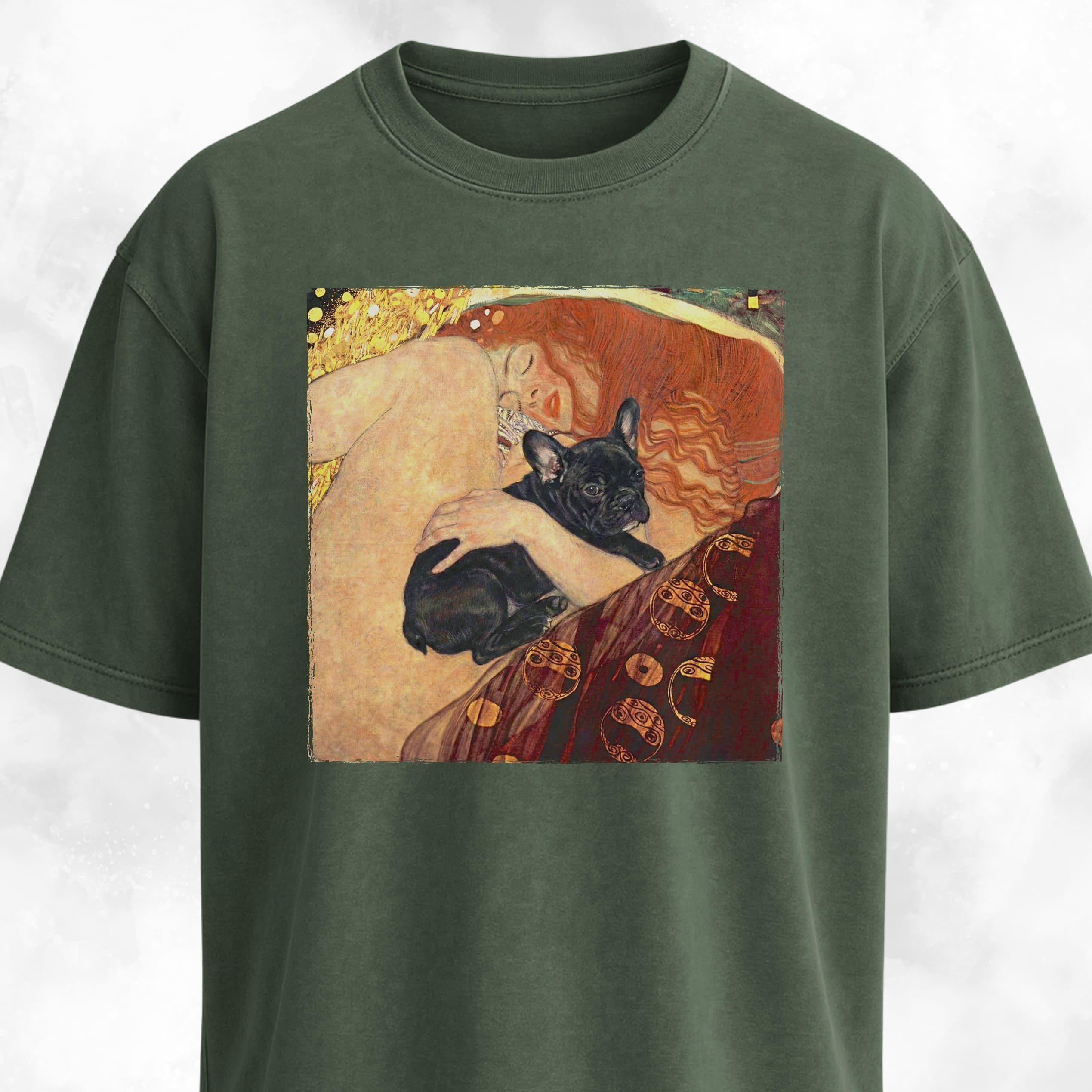 Klimt's Danae With A Frenchie T-Shirt
