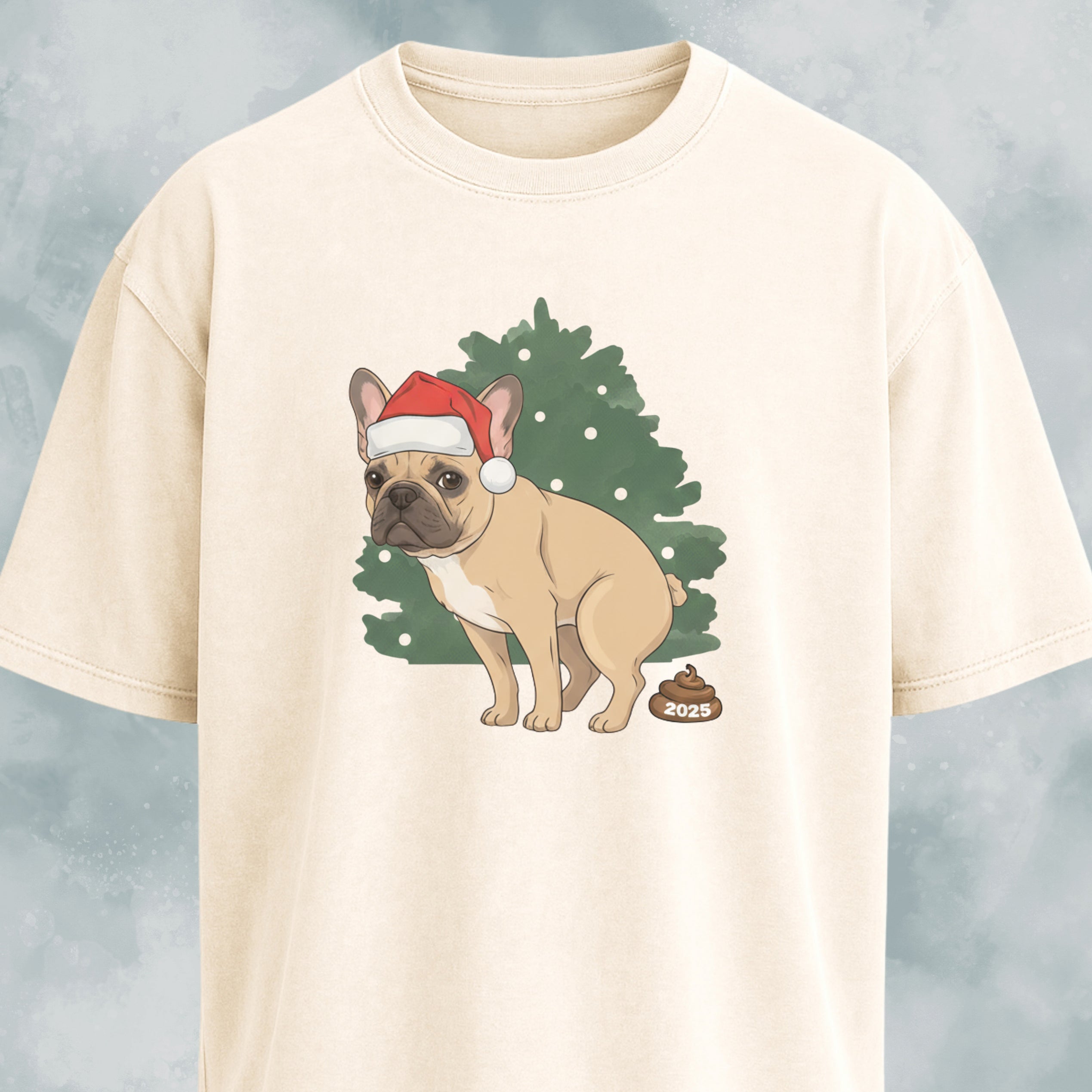 Frenchie Pooping 2025 T-Shirt