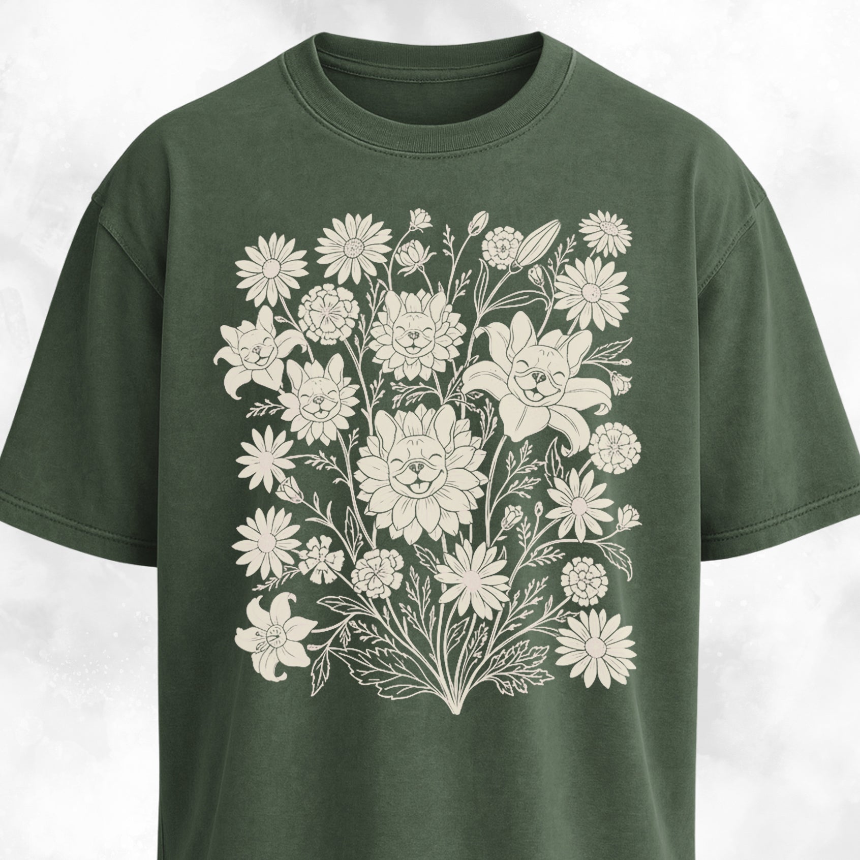 Frenchies Wildflower Composition T-Shirt