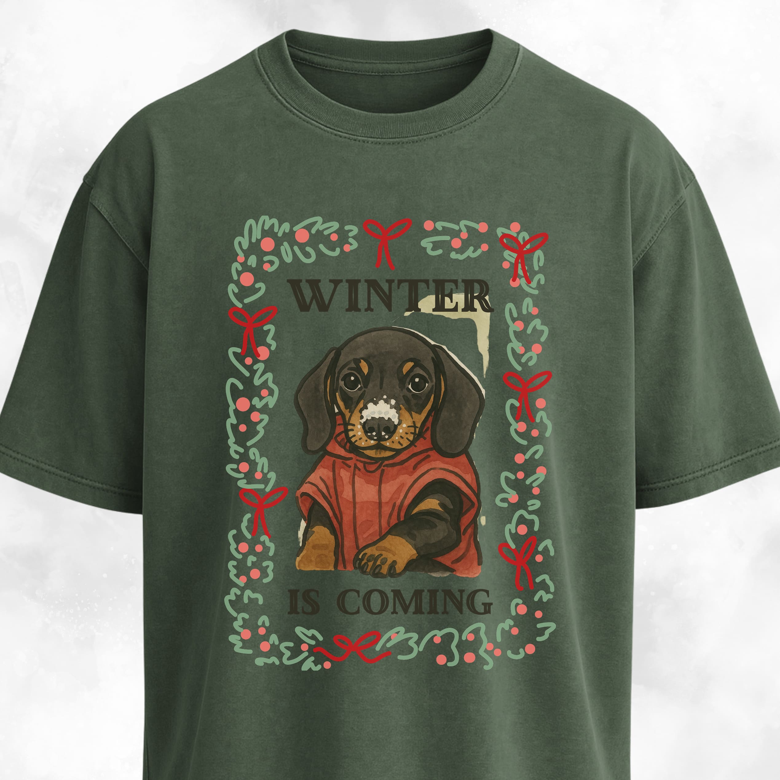 Winter Is Coming Dachshund Pup T-Shirt