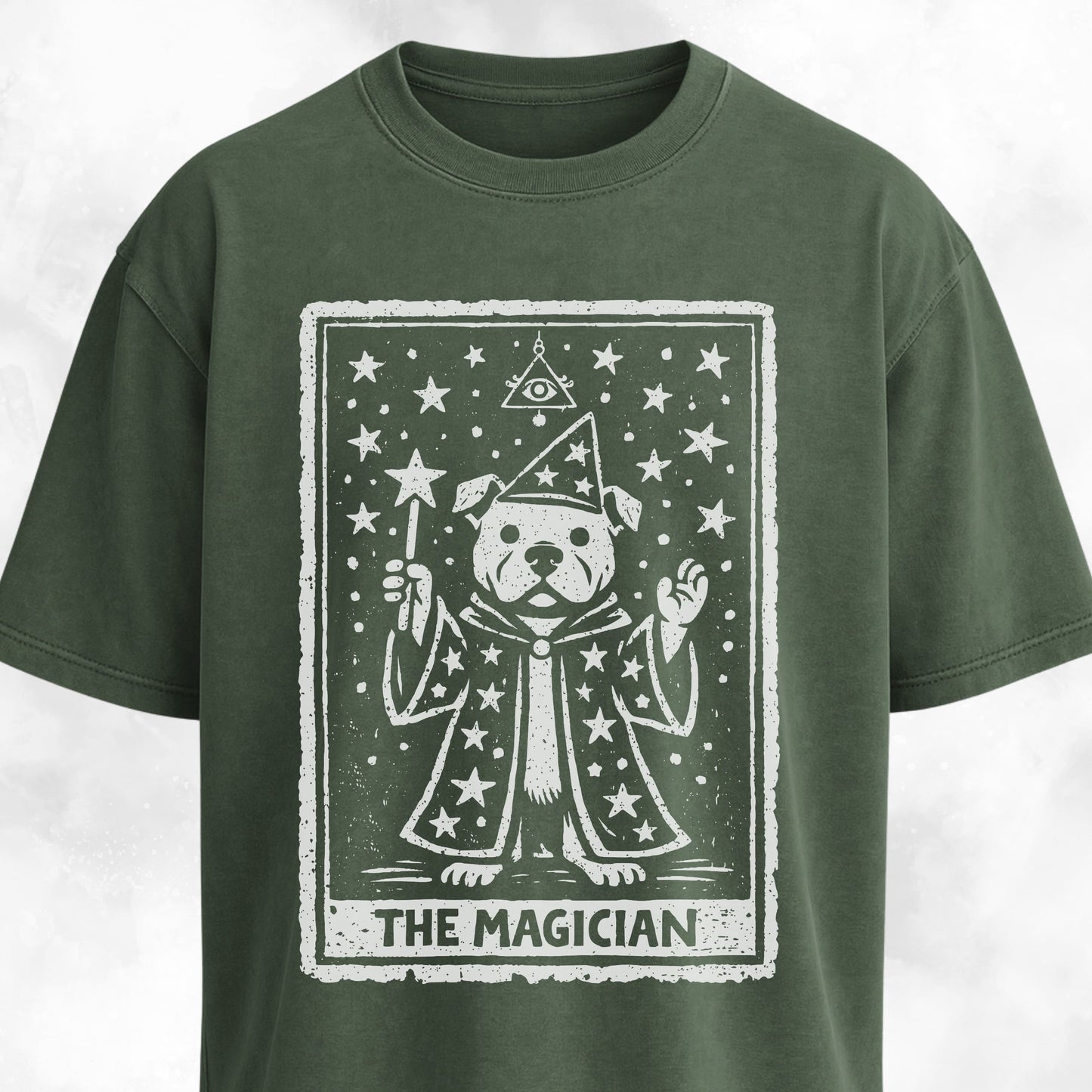 The Magician Pitbull Tarot Card T-Shirt