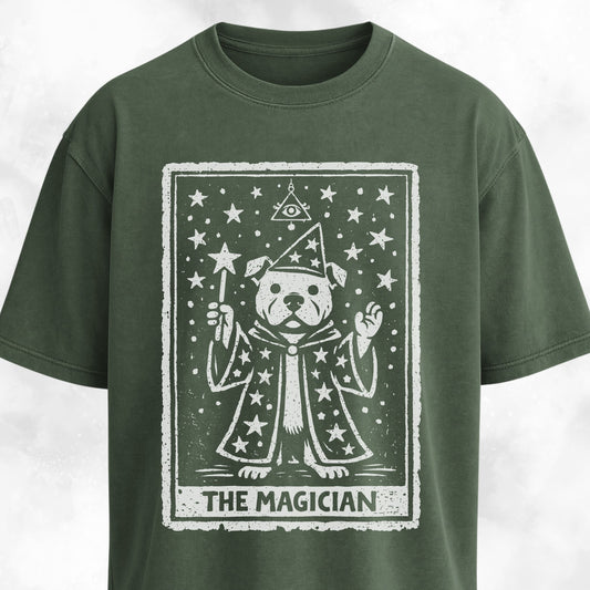 The Magician Pitbull Tarot Card T-Shirt