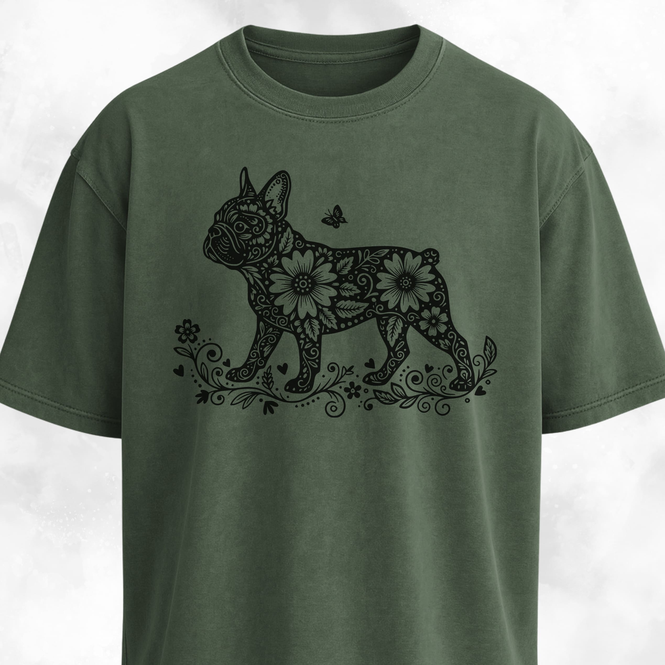 Floral Frenchie T-Shirt