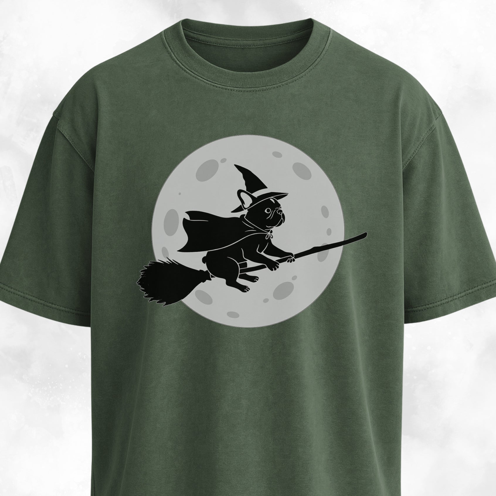 Flying French Bulldog On A Full Moon T-Shirt