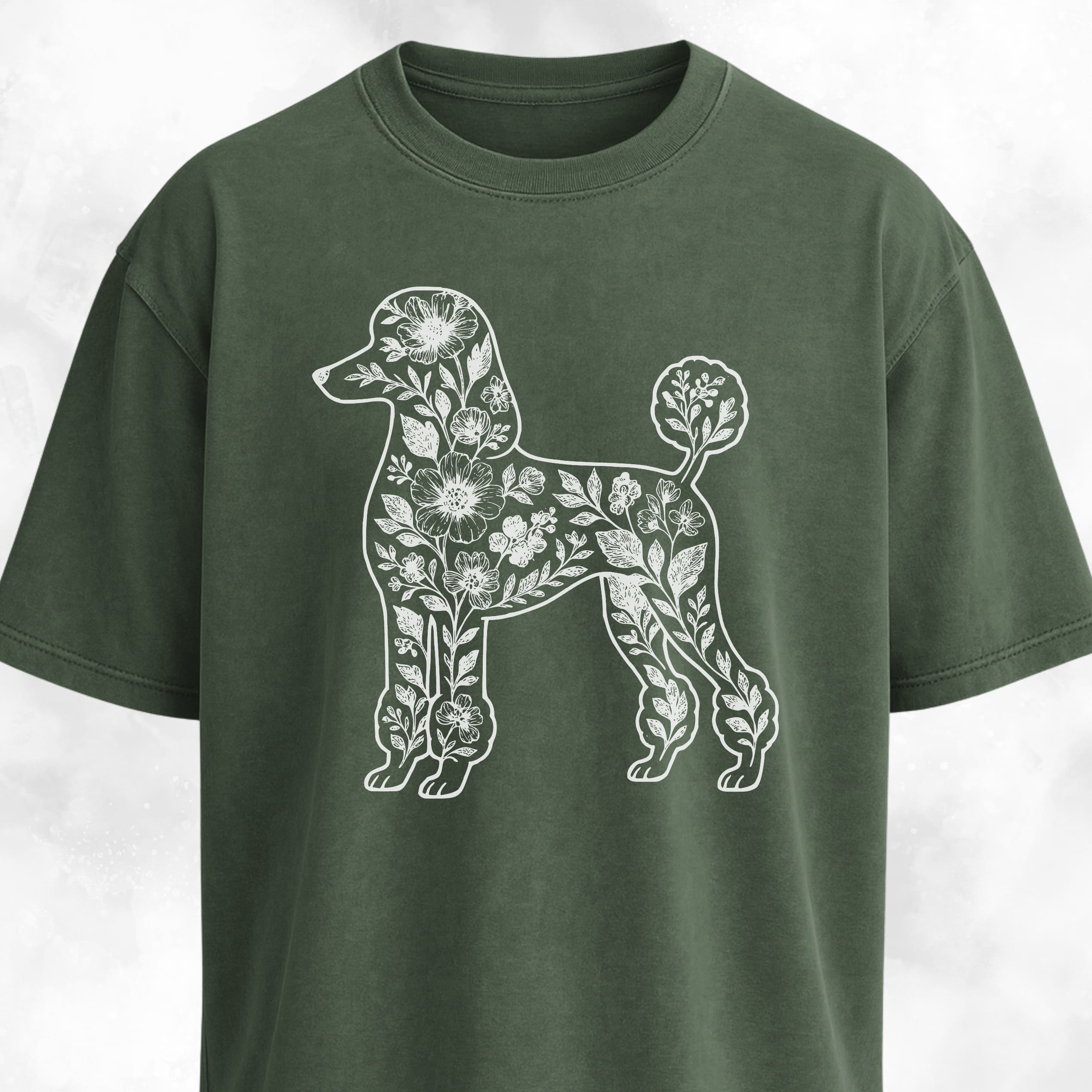 Floral Poodle T-Shirt