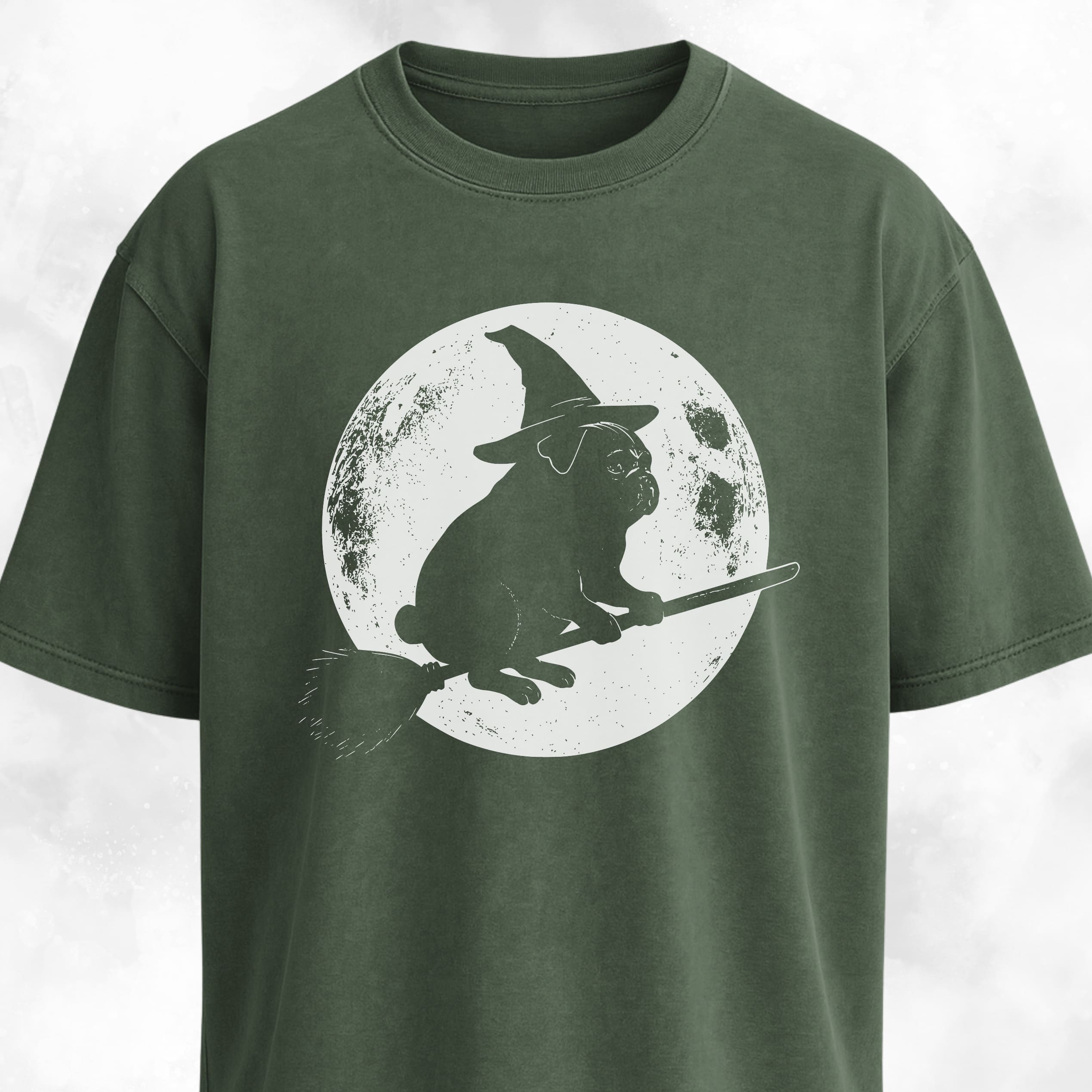 Pug On A Broom T-Shirt