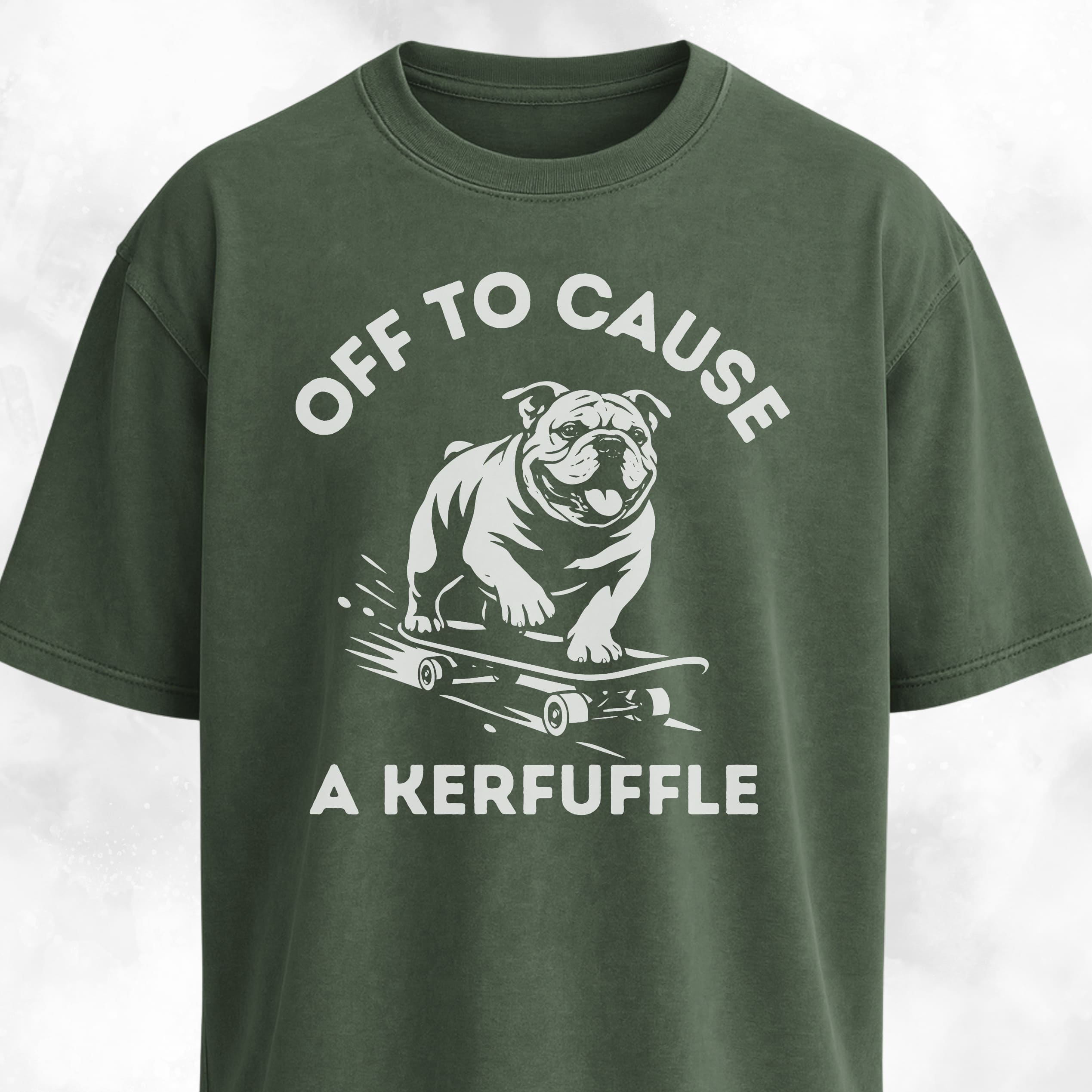 Off To Cause A Kerfuffle Bulldog T-Shirt