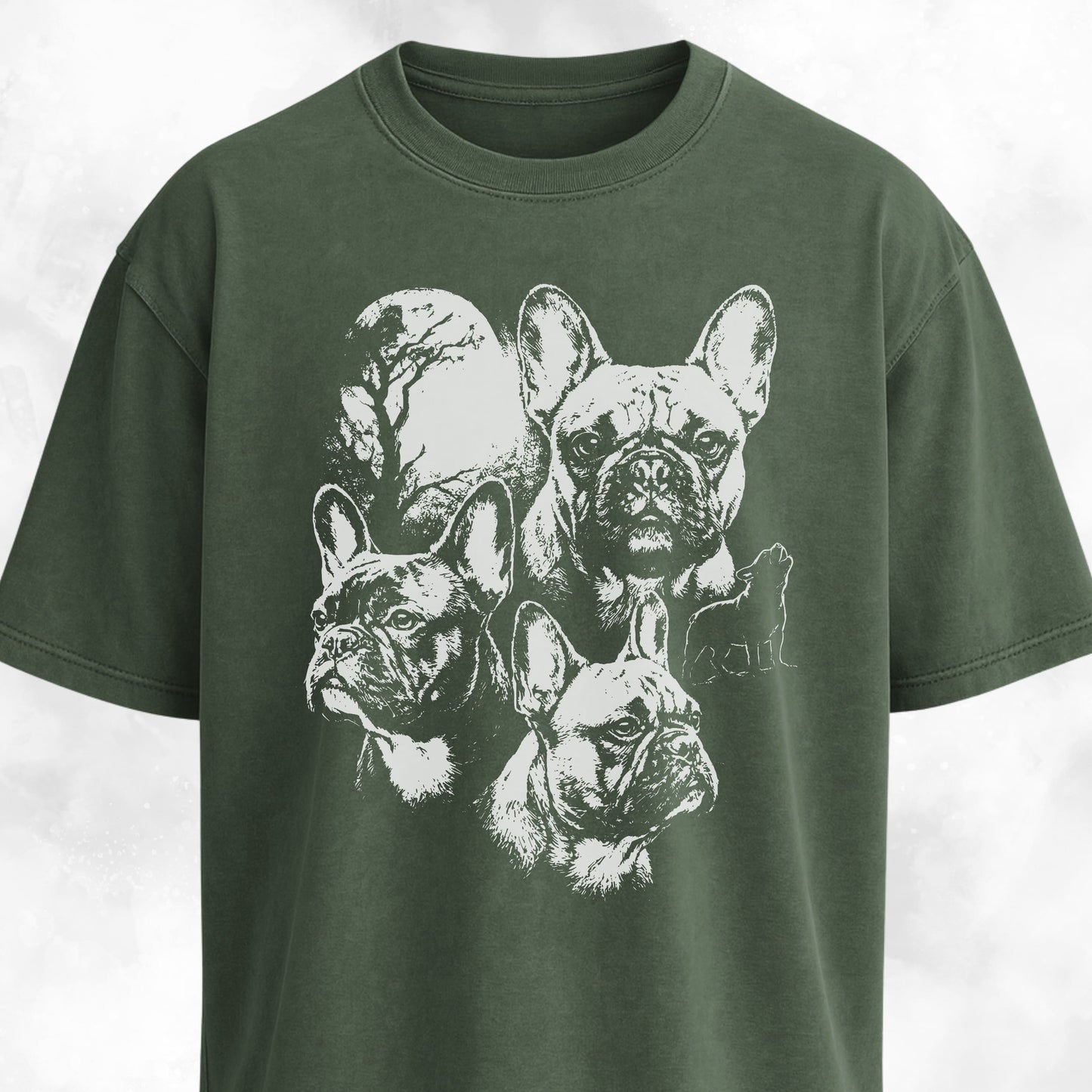 Frenchies Moon Collage T-Shirt