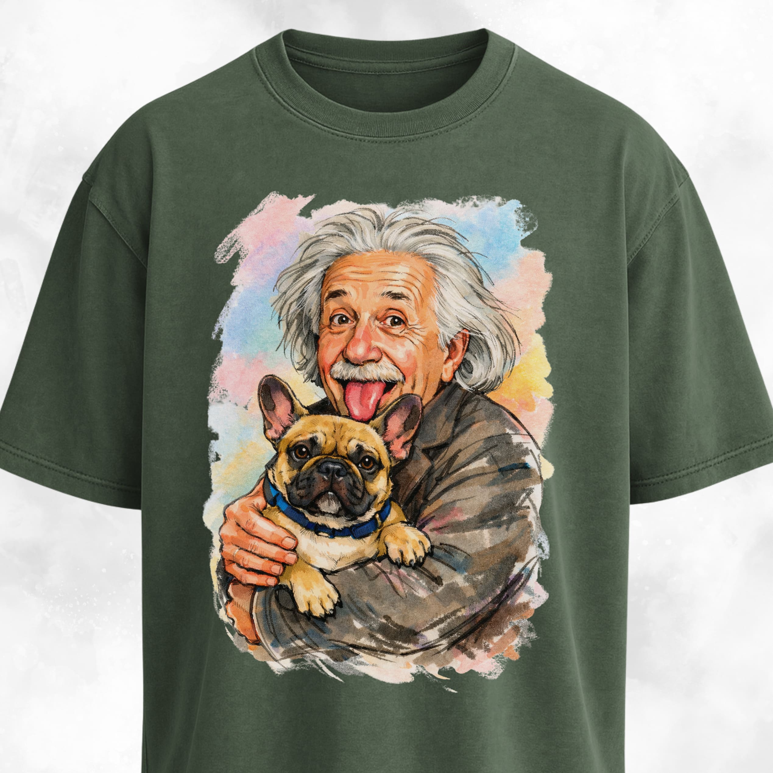 Einstein With French Bulldog T-Shirt