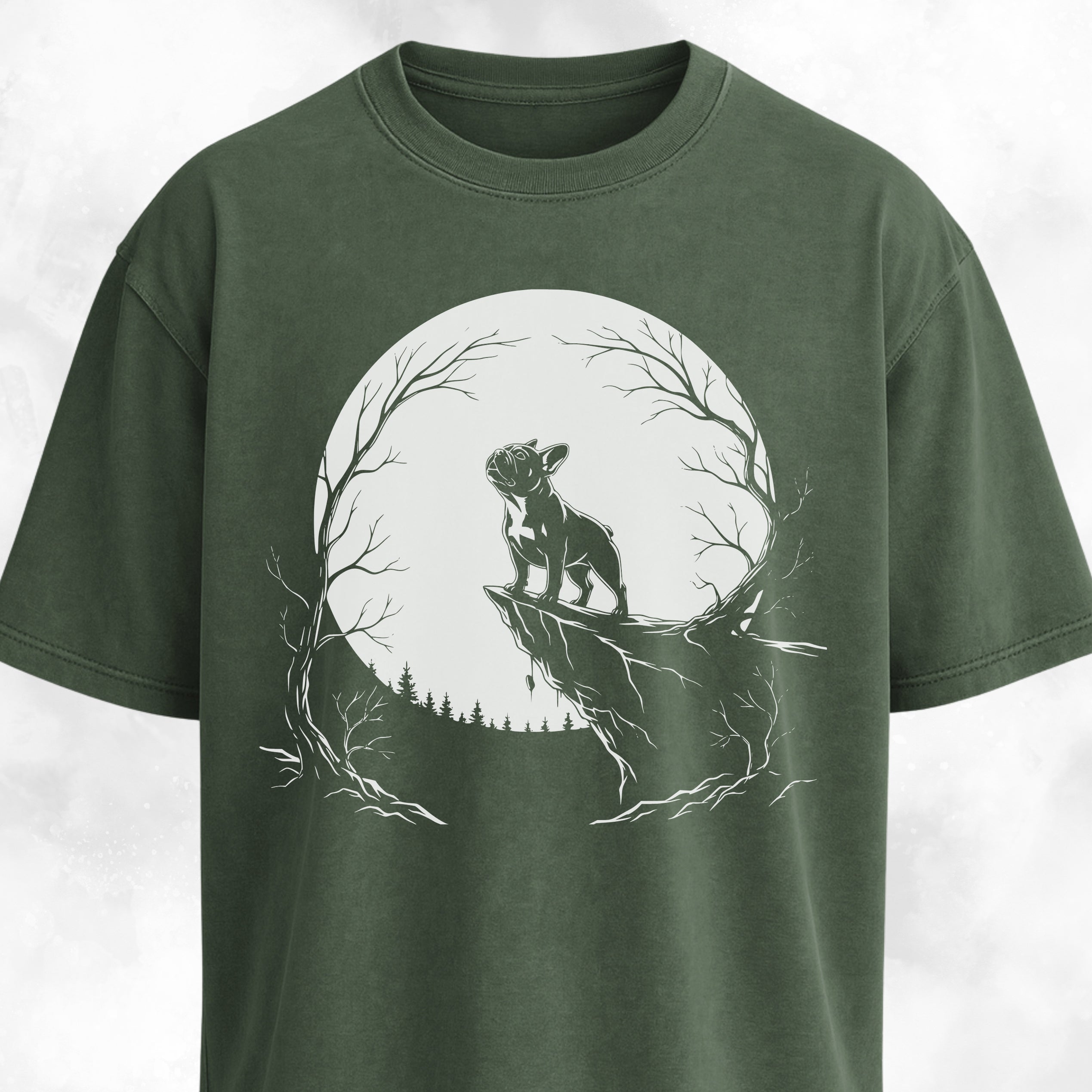 French Bulldog Howling At The Moon T-Shirt