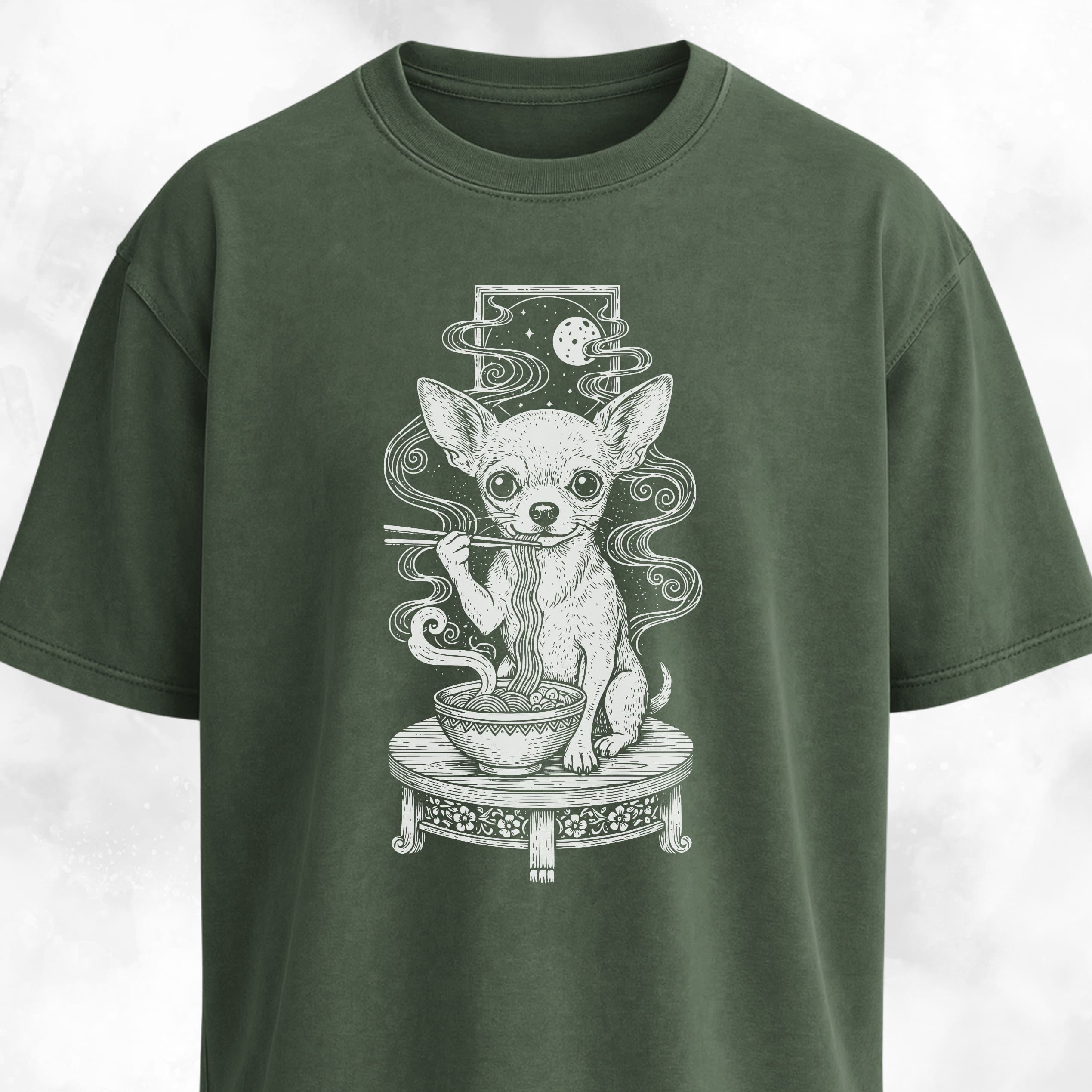Chihuahua Eating Ramen T-Shirt