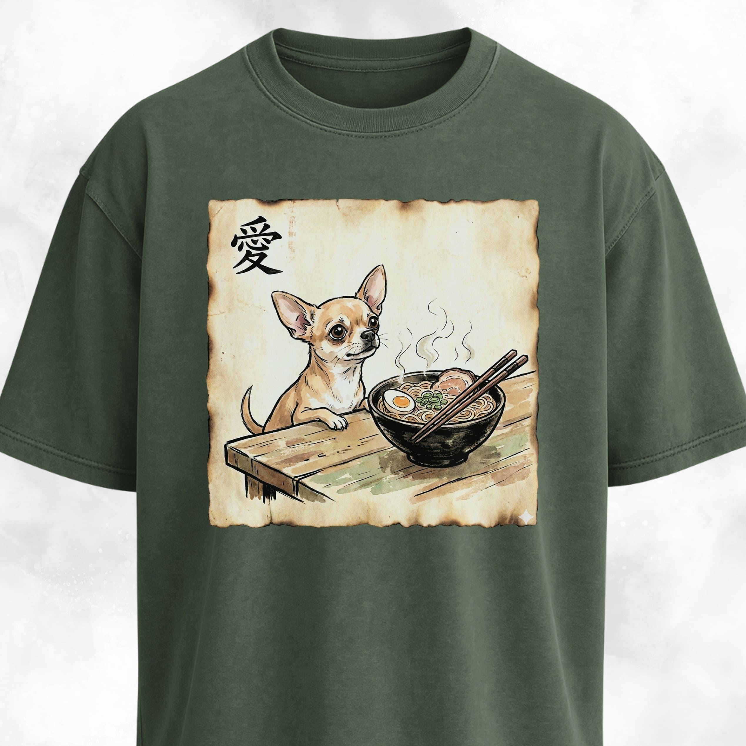 Japanese Chihuahua Eating Ramen T-Shirt