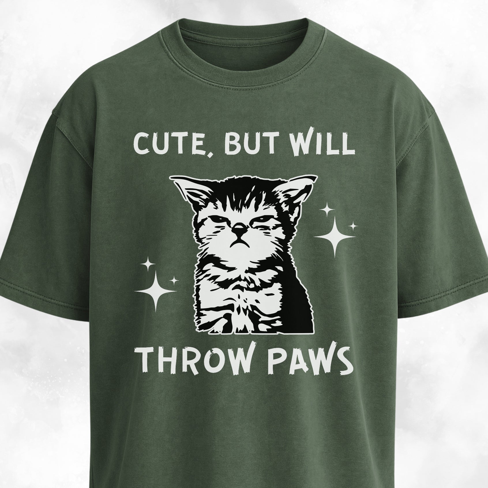 Cute But Will Throw Paws Badass Kitty T-Shirt