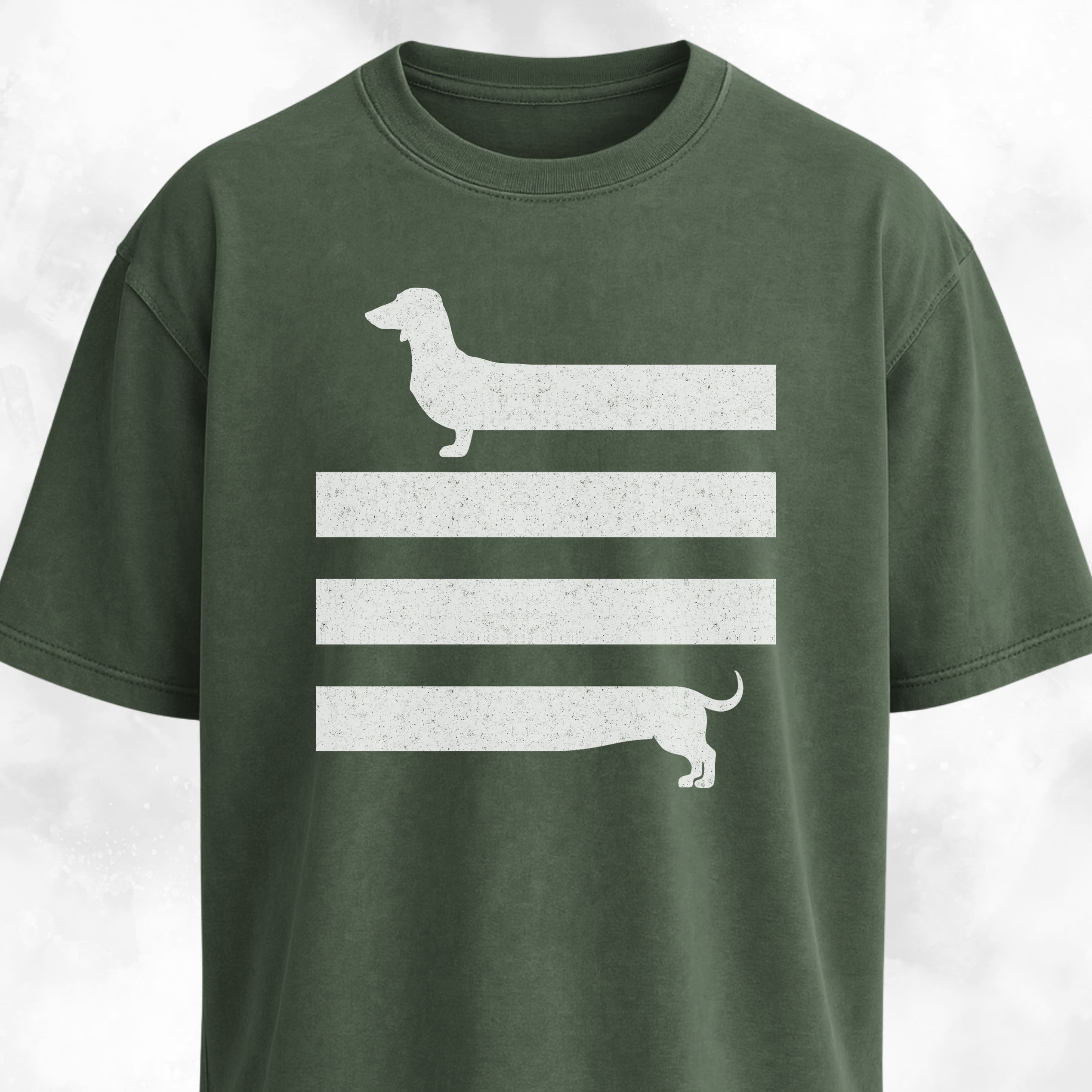 Long Body Abstract Dachshund T-Shirt