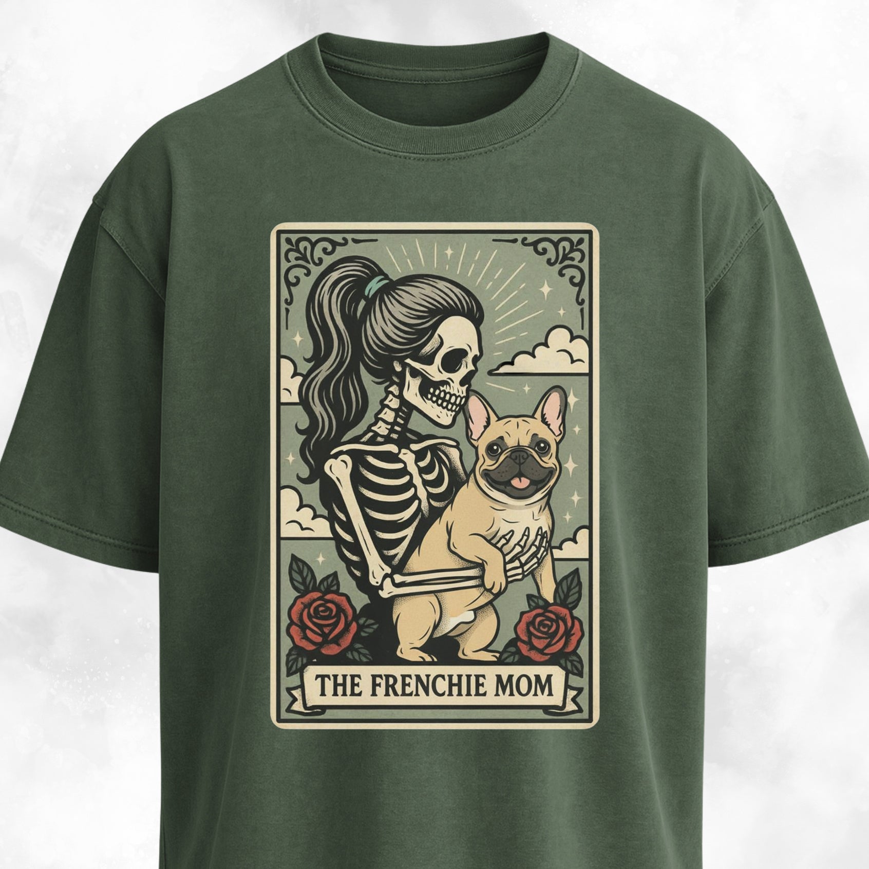 The Frenchie Mom Tarot Card T-Shirt