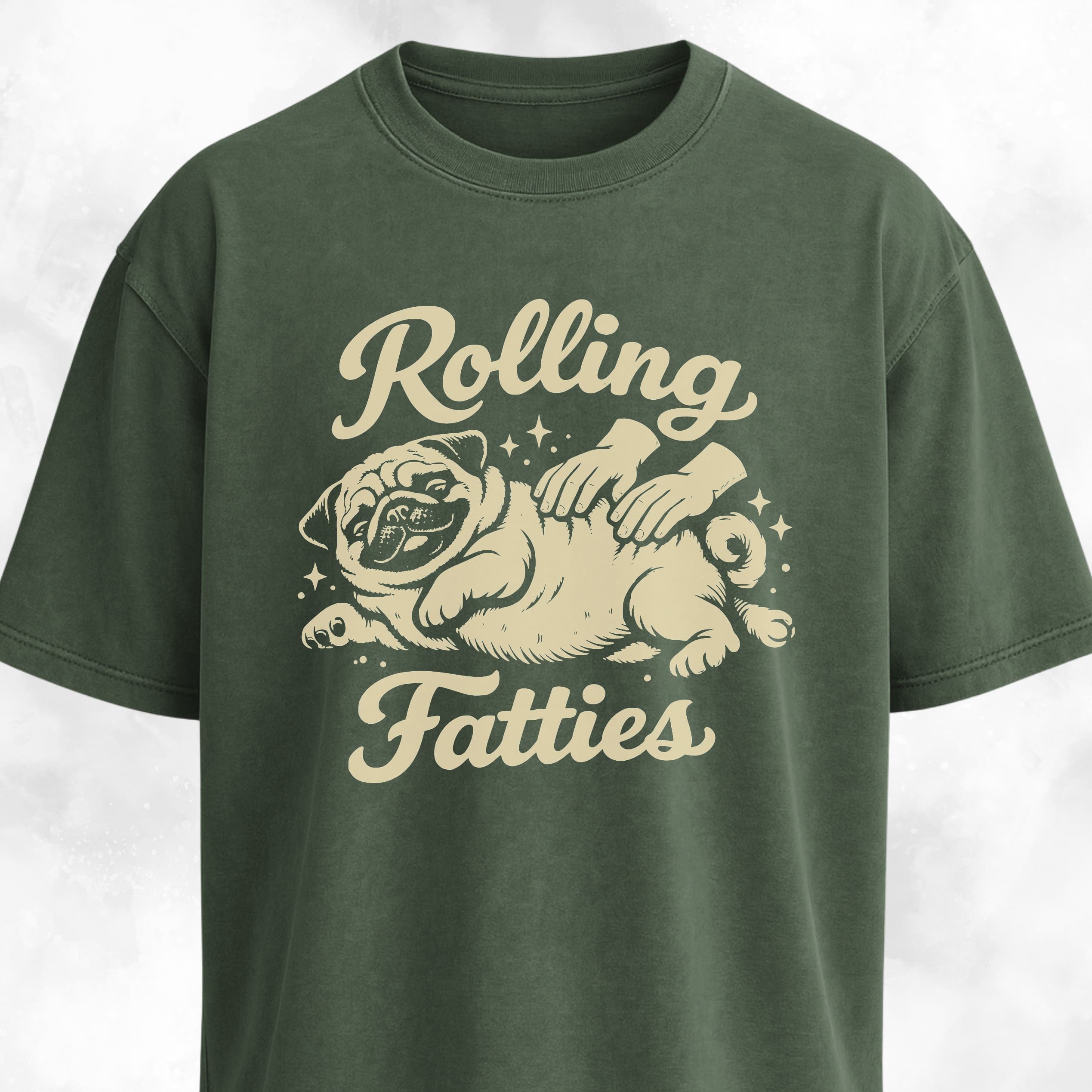 Rolling Fatties Pug T-Shirt