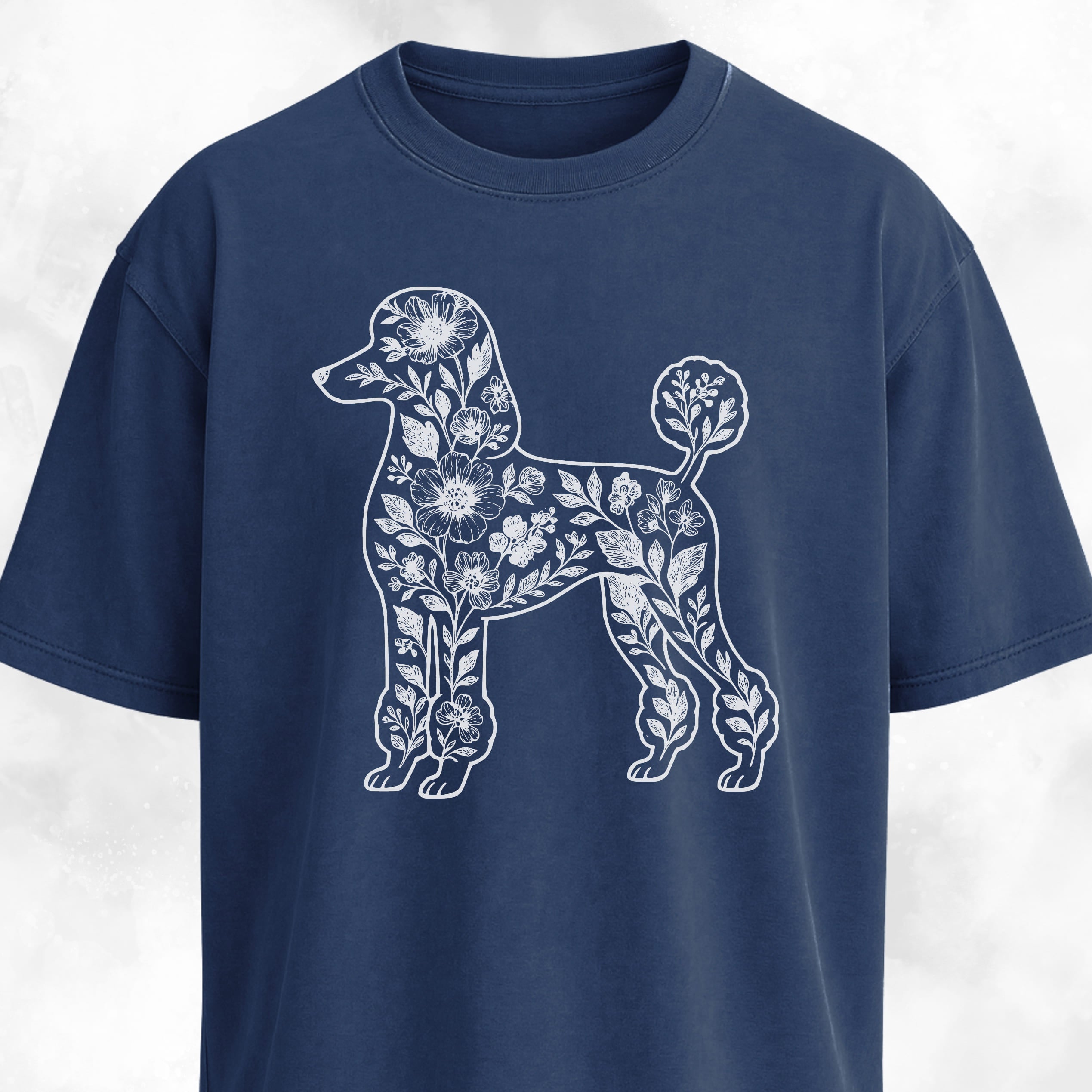 Floral Poodle T-Shirt