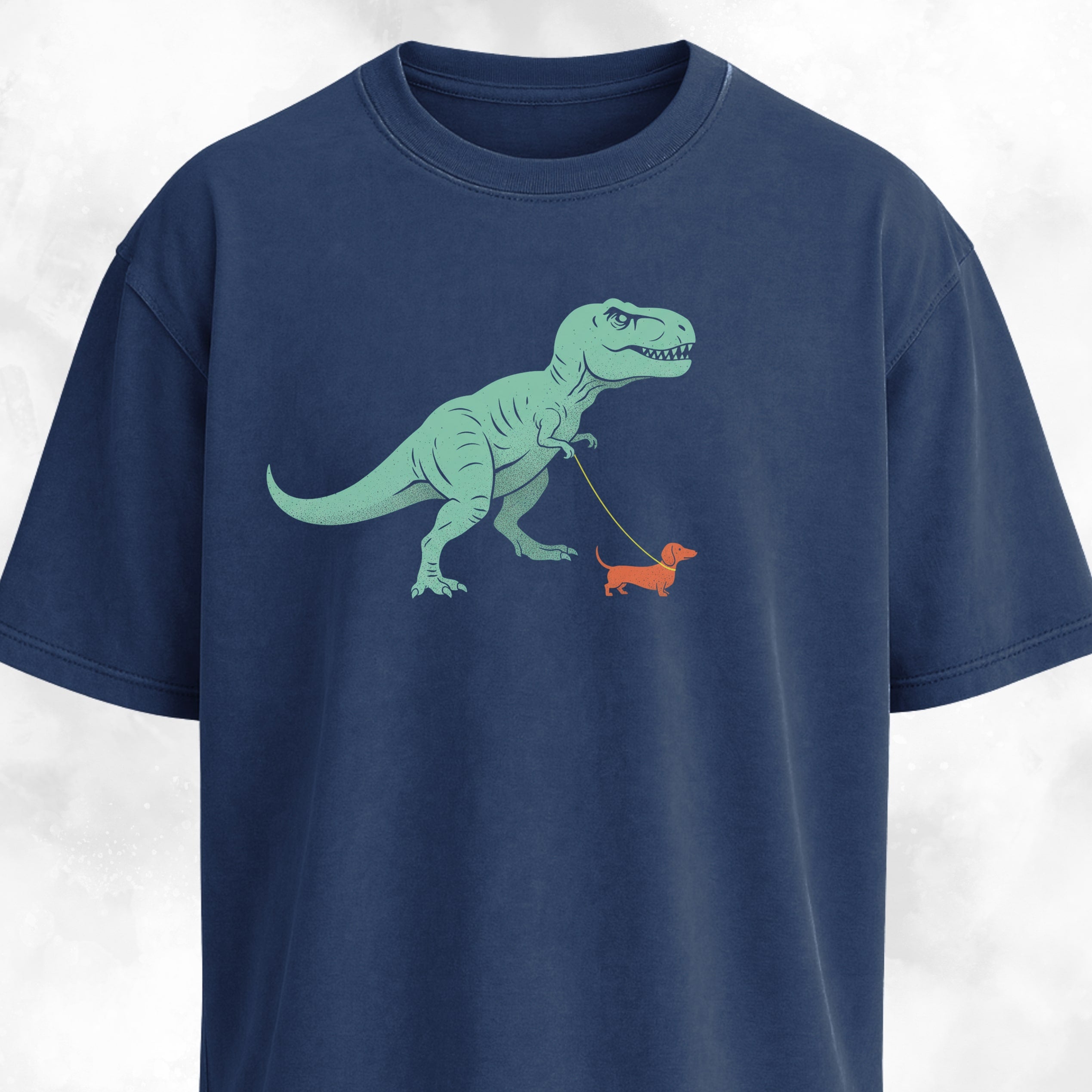 T-Rex Walking A Wiener Dog T-Shirt